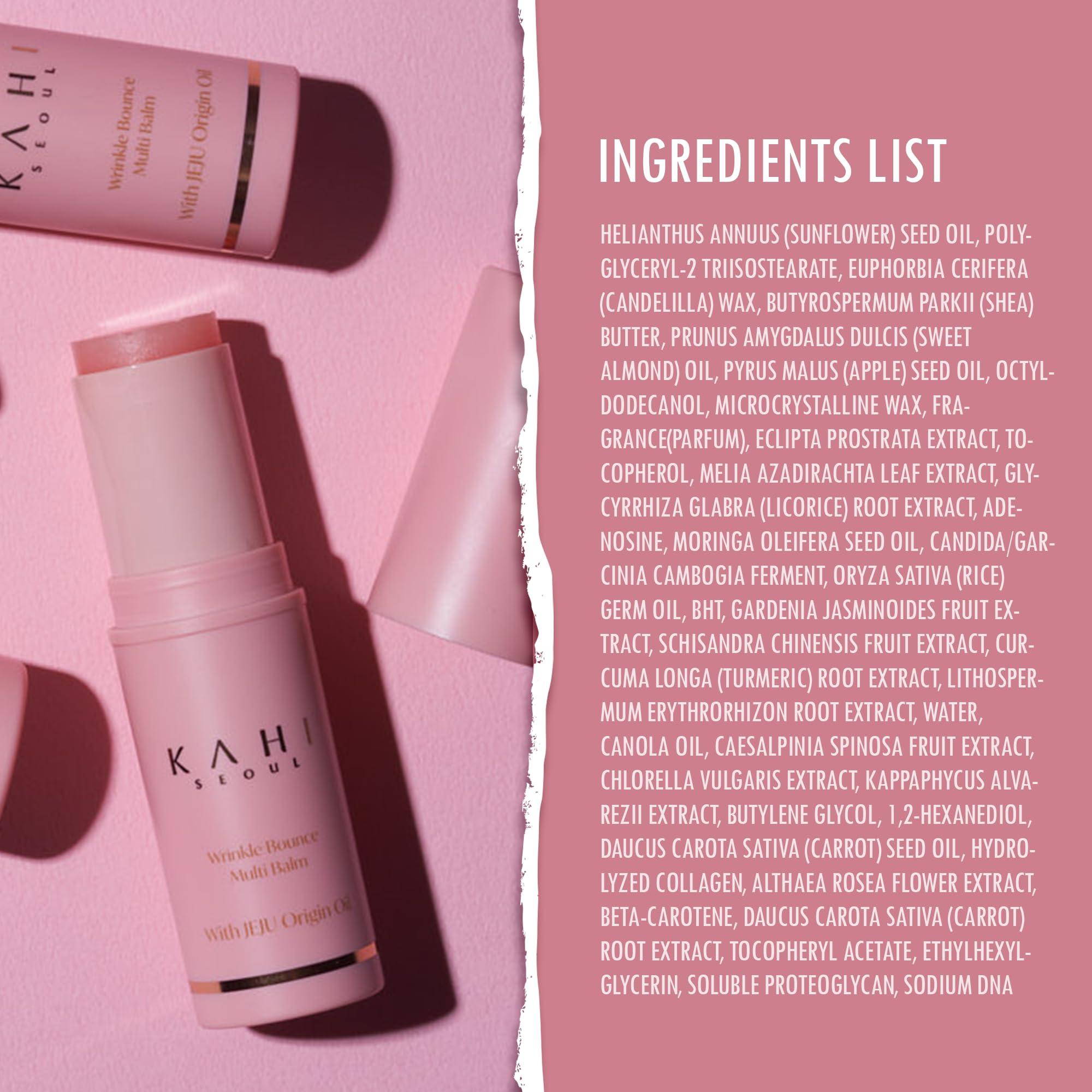 KAHI Wrinkle Bounce Multi Balm Stick | PDRN Collagen Wrinkle Stick | Korean Skin Care |All-in-One Hydrating Lip Balm Eye Cream Neck Cream Make Up Base & Face Mist Moisture Balm - Image 9