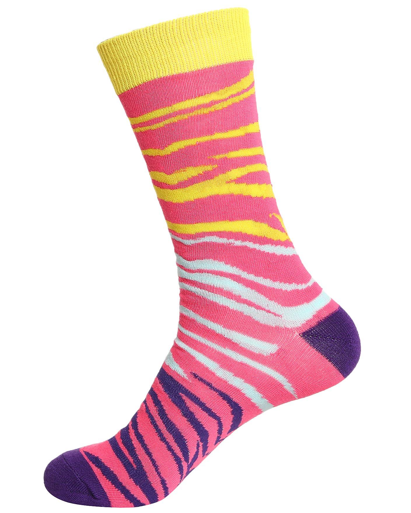 Gelante 12 Pairs Mens Cotton Funny Crazy Colorful Crew Dress Sock - Image 4