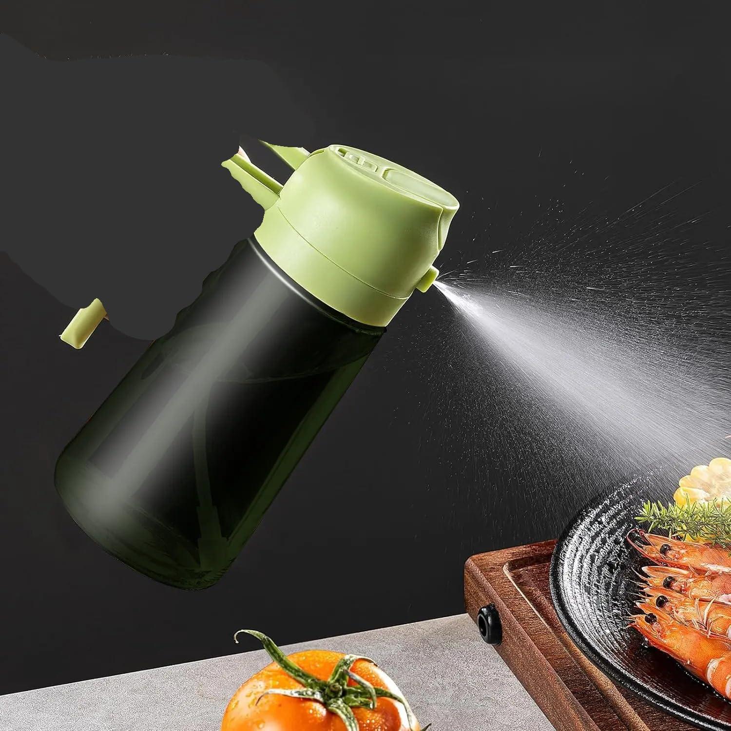AZZS 16oz Olive Oil Dispenser Bottle, Oil Sprayer for Cooking, Air Fryer, Salad, BPA-Free, 470ml, Black - Image 4