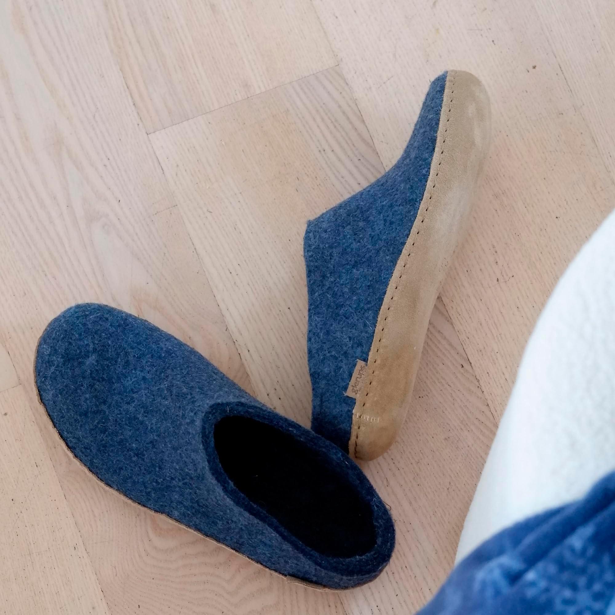 Glerups 100% high quality wool mix Slipper with leather sole - Unisex Slip-on - Image 6