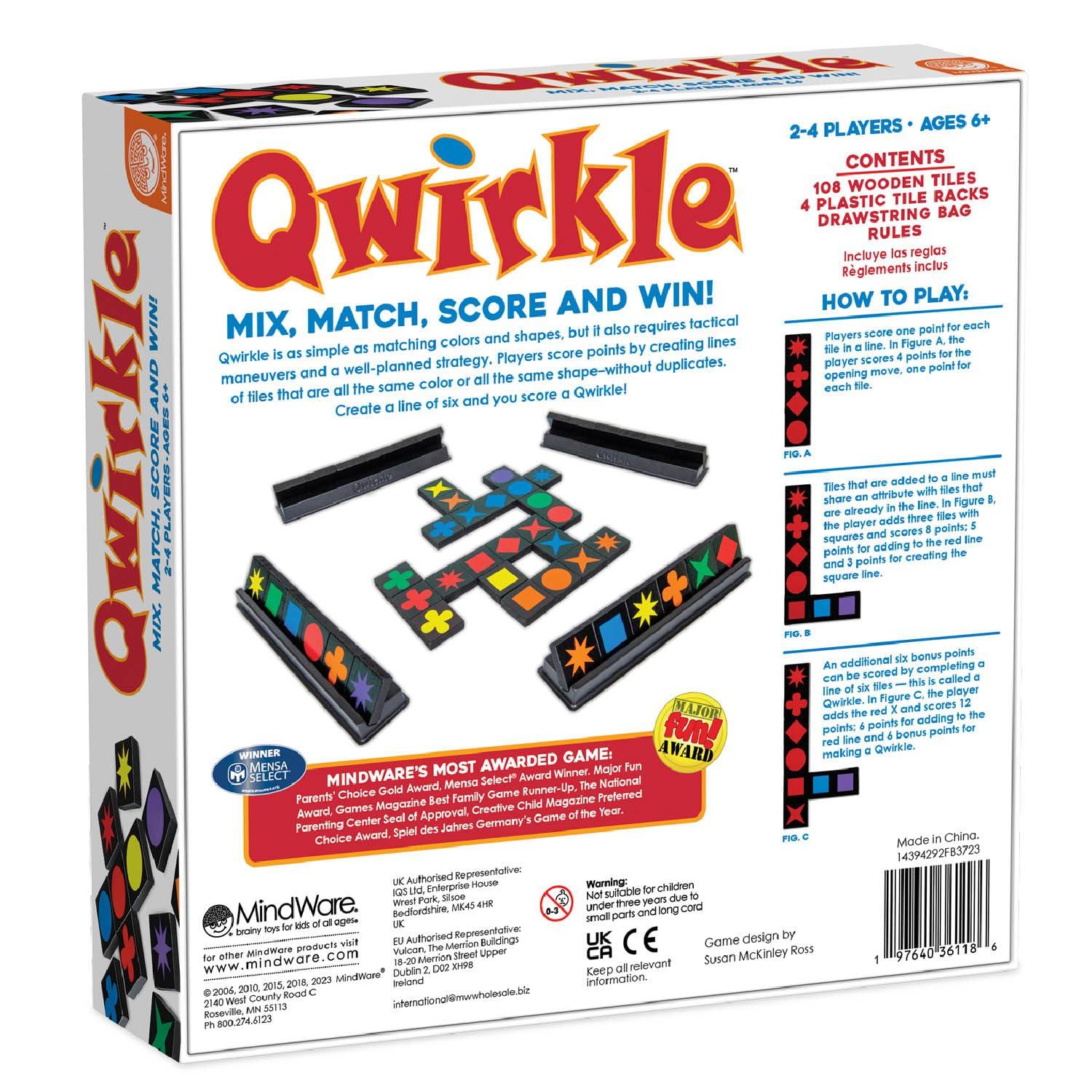 Qwirkle Board Game - Strategy Game for 2-4 Players Ages 6+ - Deluxe with Trays - Image 6