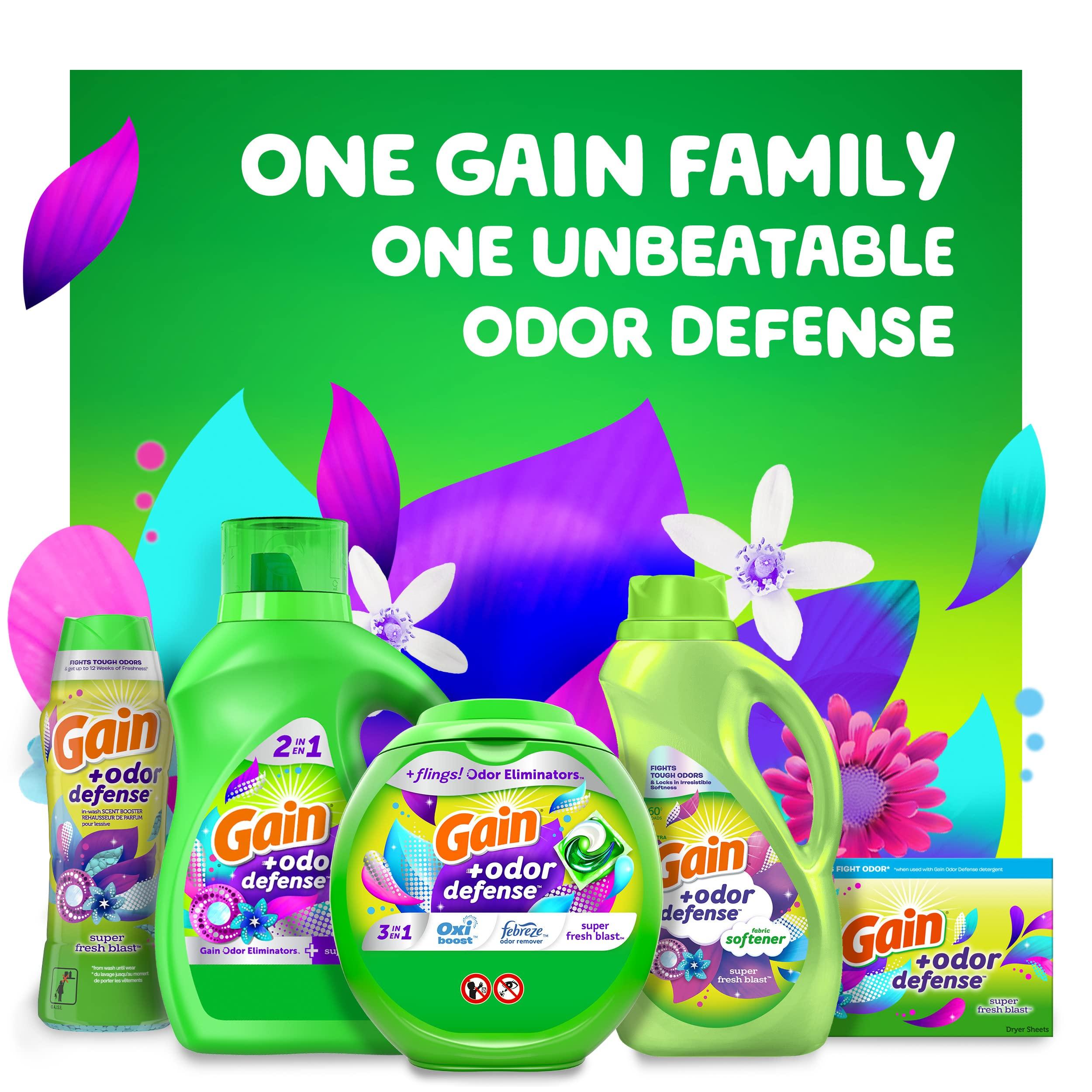 Gain Flings Laundry Detergent Pacs with Odor Defense, 102 Count, Super Fresh Blast Scent, HE 3in1 Detergent Pacs with Febreze and OxTo be updated - Image 7