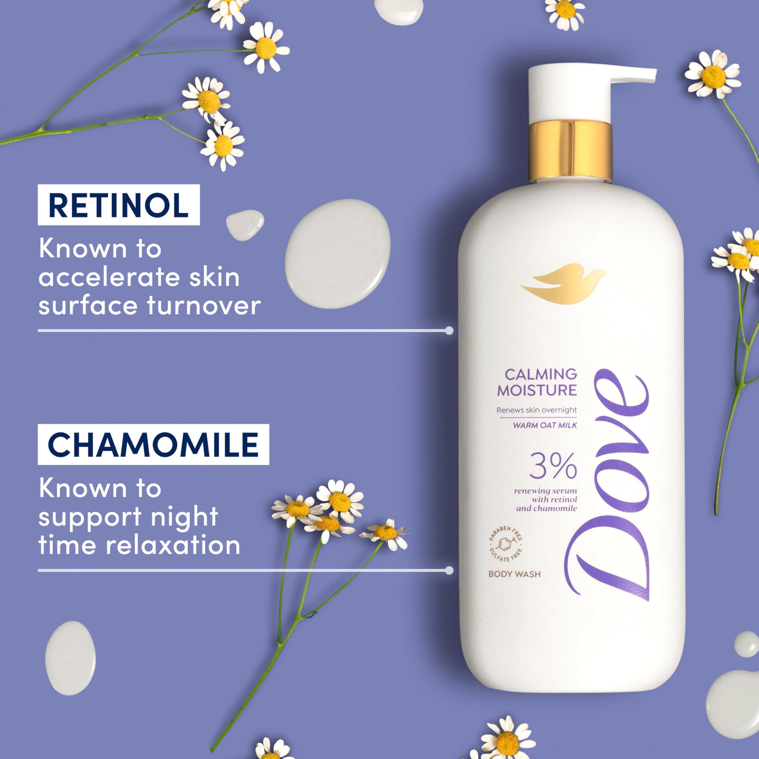 Dove Serum Body Wash Calming Moisture with 3% renewing Retinol Serum & Chamomile for Firm Skin 18.5 Fl Oz  - Image 3