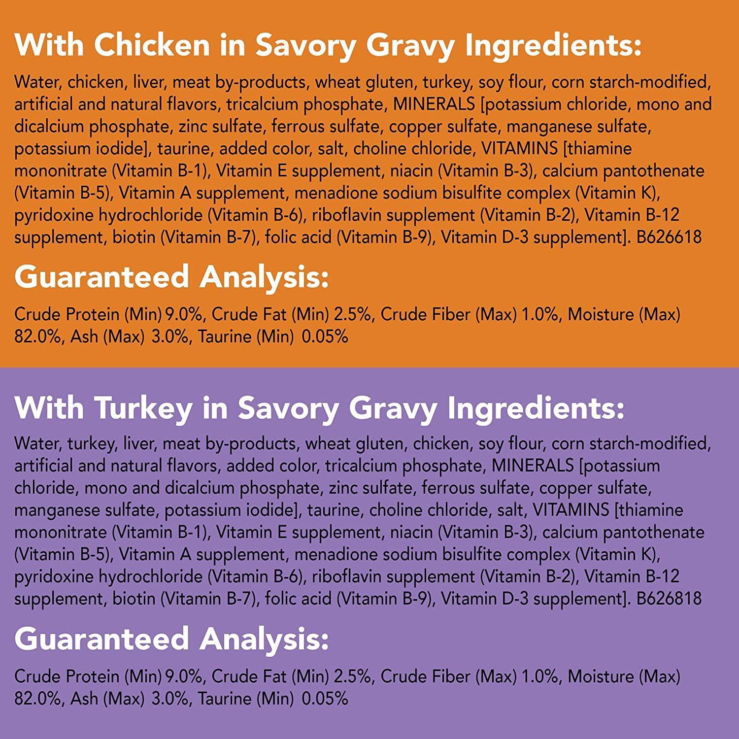 Purina Friskies Extra Gravy Wet Cat Food Chunky 24ct Variety Pack (With Chicken, Turkey, Salmon, Beef) - (Pack of 24) 5.5 oz. Cans - Image 11