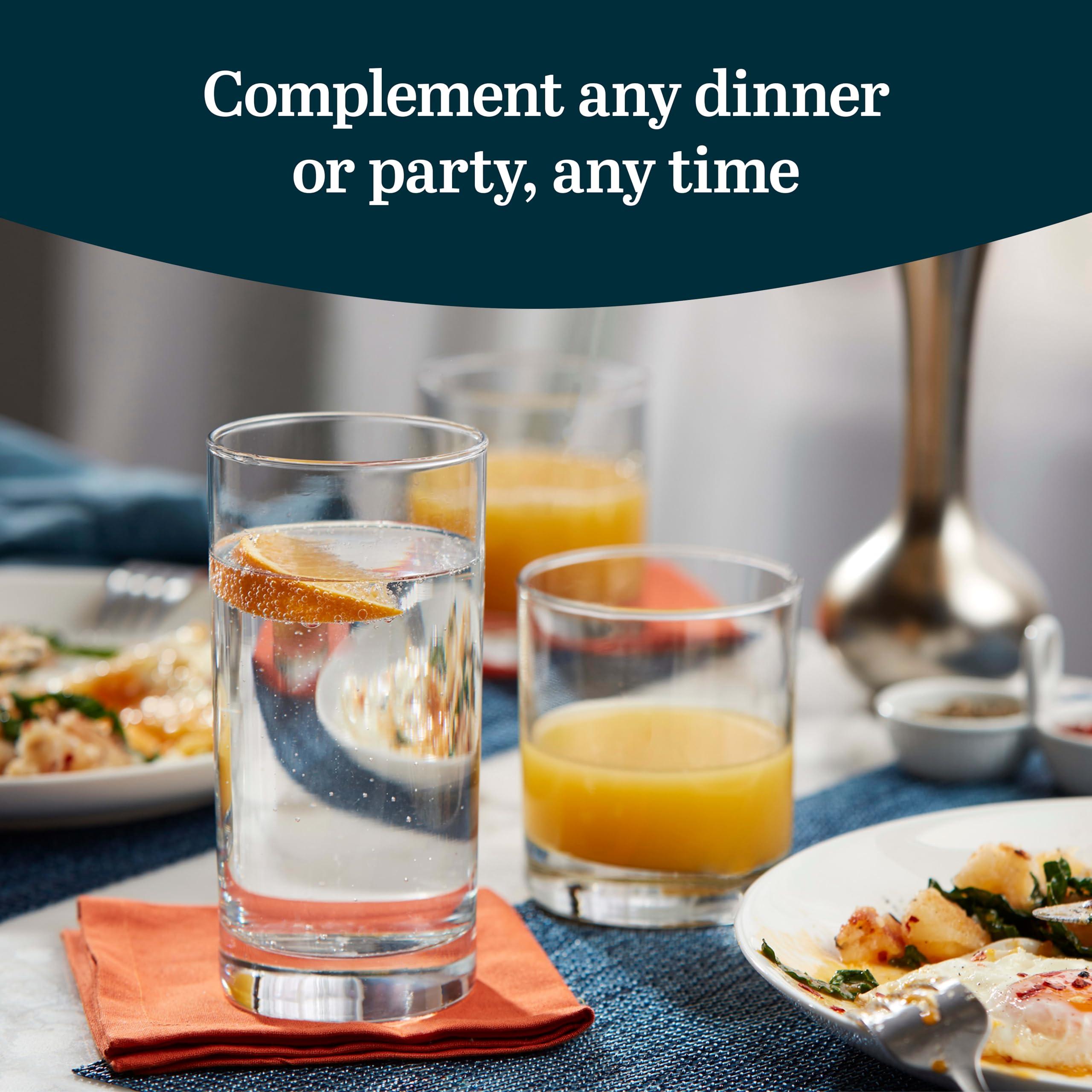 Libbey Province Tumbler and Rocks Glass Set, Elegant Drinkware Glasses Set, Tall Drinking Glasses with Modern Lines, Drinking Glasses Set of 16 - Image 2