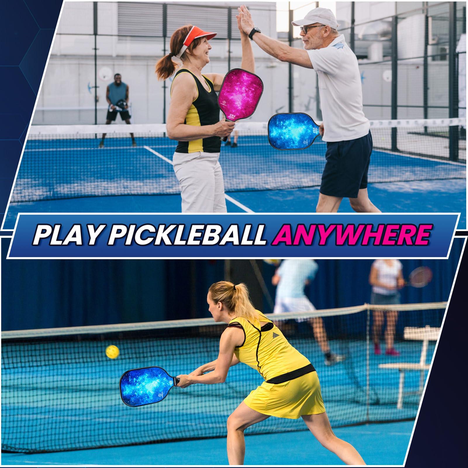 Mayboom Pickleball Paddles Set of 2 or 4, USAPA Approved Pickleball Set with 4 Pickleball Balls and Pickleball Bag, Fiberglass Pickle Ball Rackets 2 Pack for Beginner - Image 8