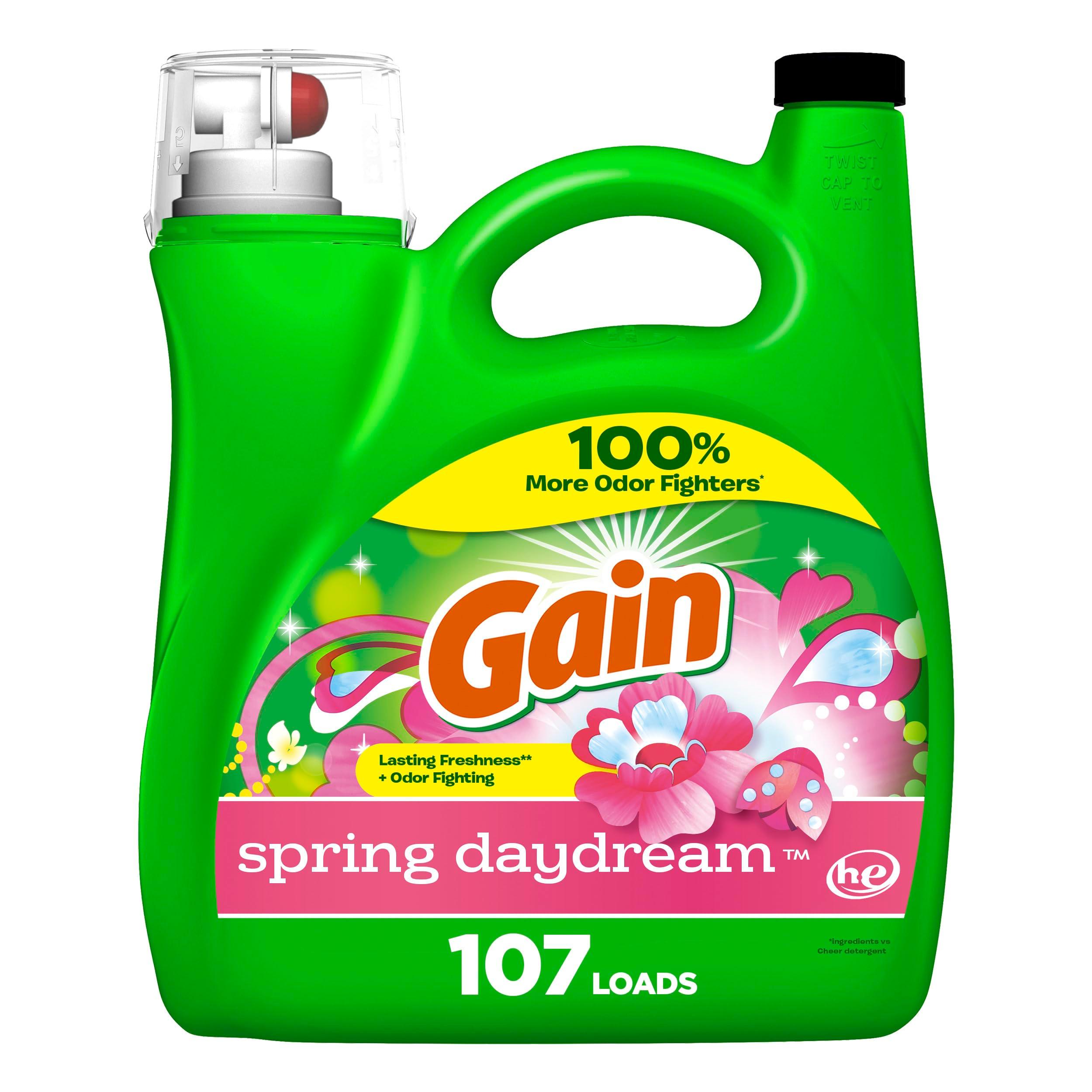 Gain + Aroma Boost Liquid Laundry Detergent Spring Daydream Scent 107 Loads 154 fl oz HE Compatible