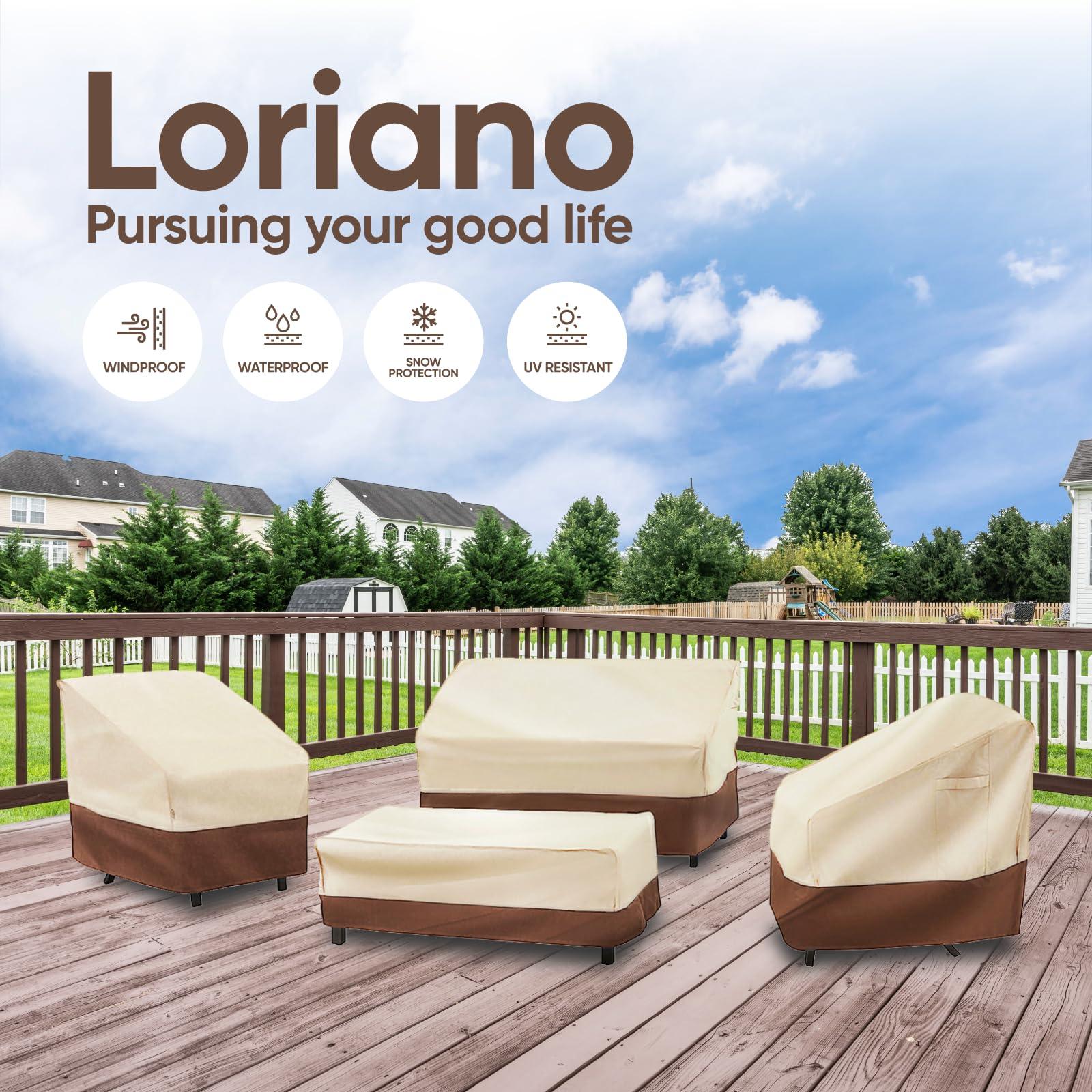 loriano Patio Furniture Cover Set, 4 Piece Outdoor Furniture Cover Waterproof, 600D Heavy Duty Lawn Patio Set Covers - Image 7