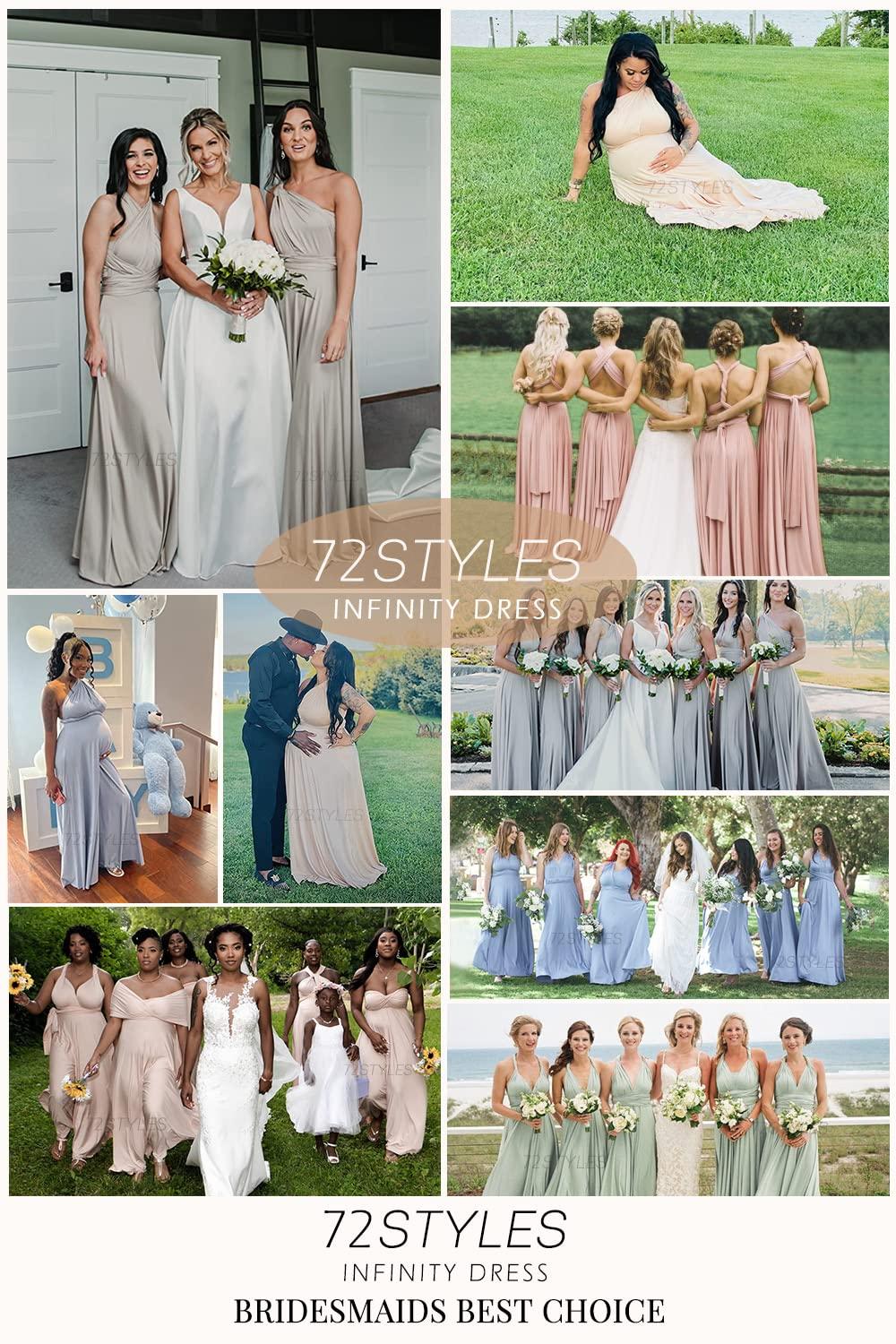 72styles Infinity Dress with Bandeau, Convertible Bridesmaid Dress, Long, Plus Size, Multi-Way Dress, Twist Wrap Dress - Image 5