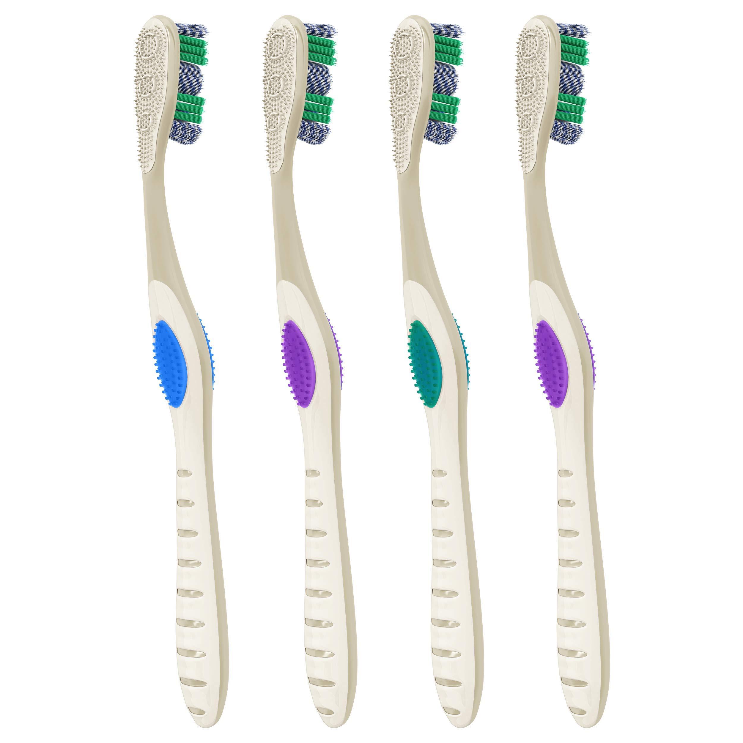 Colgate 360 Optic White Whitening Toothbrush, Adult Soft Toothbrush with Whitening Cups, Helps Whiten Teeth and Removes Odor Causing Bacteria, 4 Pack - Image 12