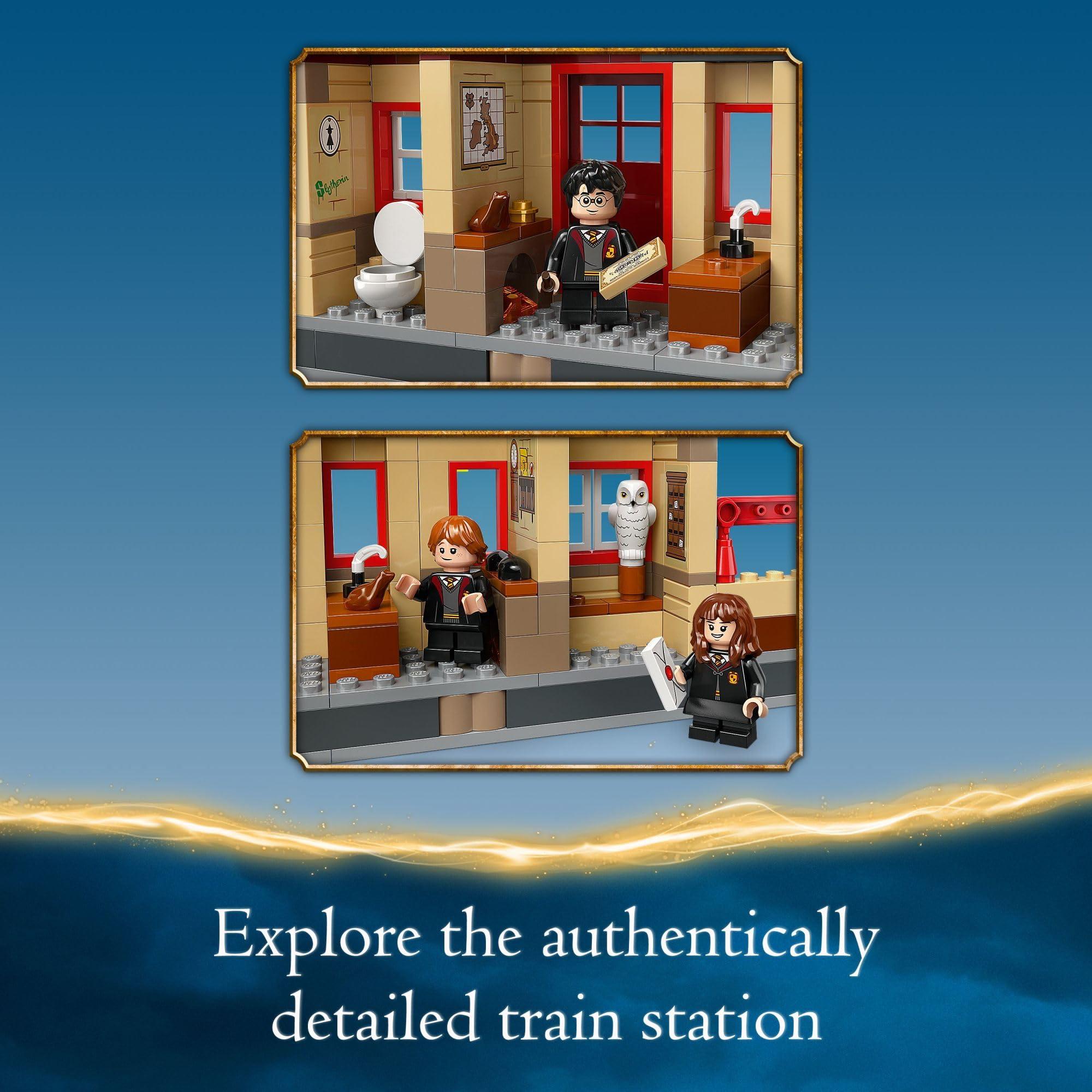 LEGO Harry Potter Hogwarts Express & Hogsmeade Station 76423 Building Toy Set; Harry Potter Gift Idea for Fans Aged 8+; Features a Buildable Train, Tracks, Ticket Office and 8 Harry Potter Minifigures - Image 6