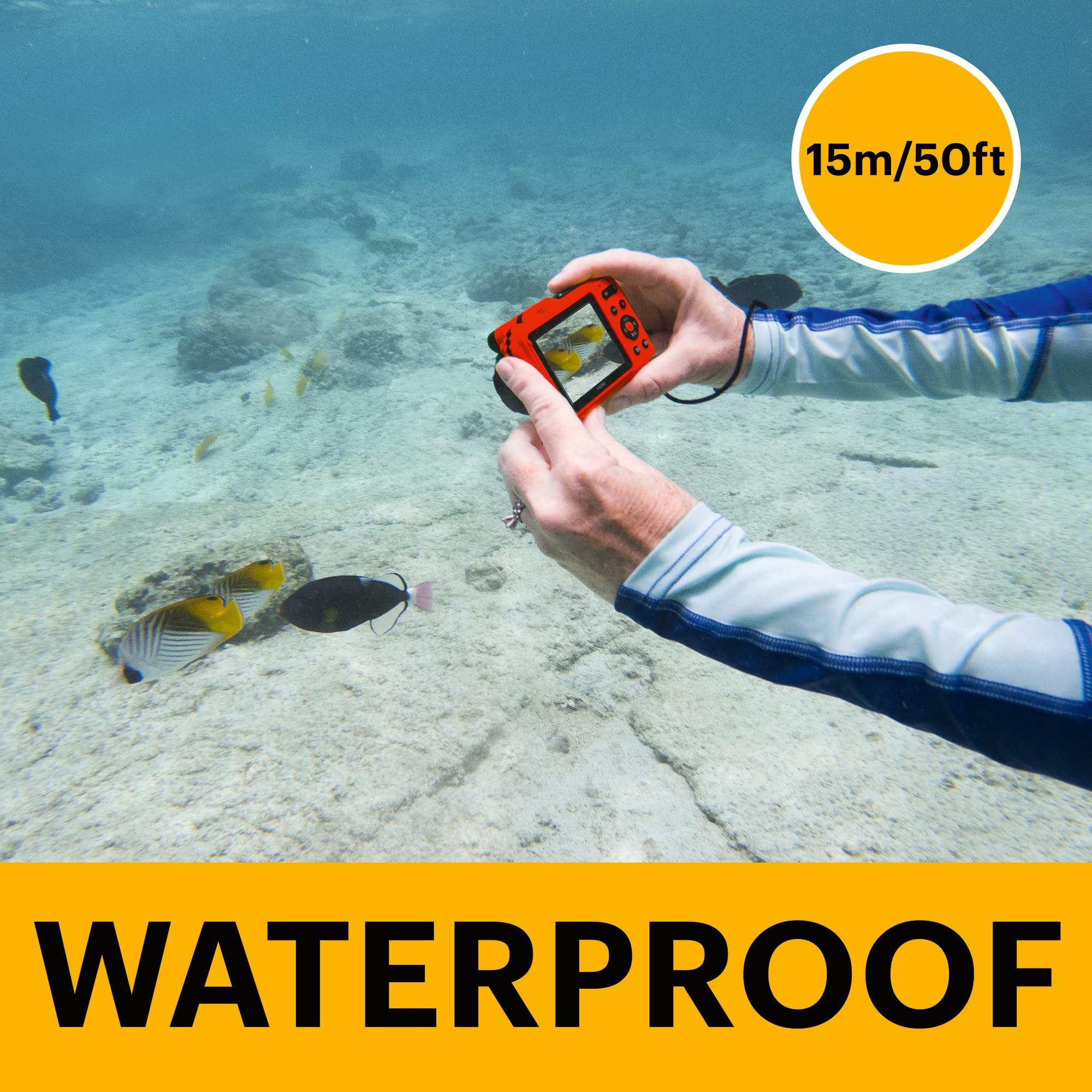 KODAK PIXPRO WPZ2 Rugged Waterproof Digital Camera 16MP 4X Optical Zoom 2.7" LCD Full HD Video, Red - Image 3