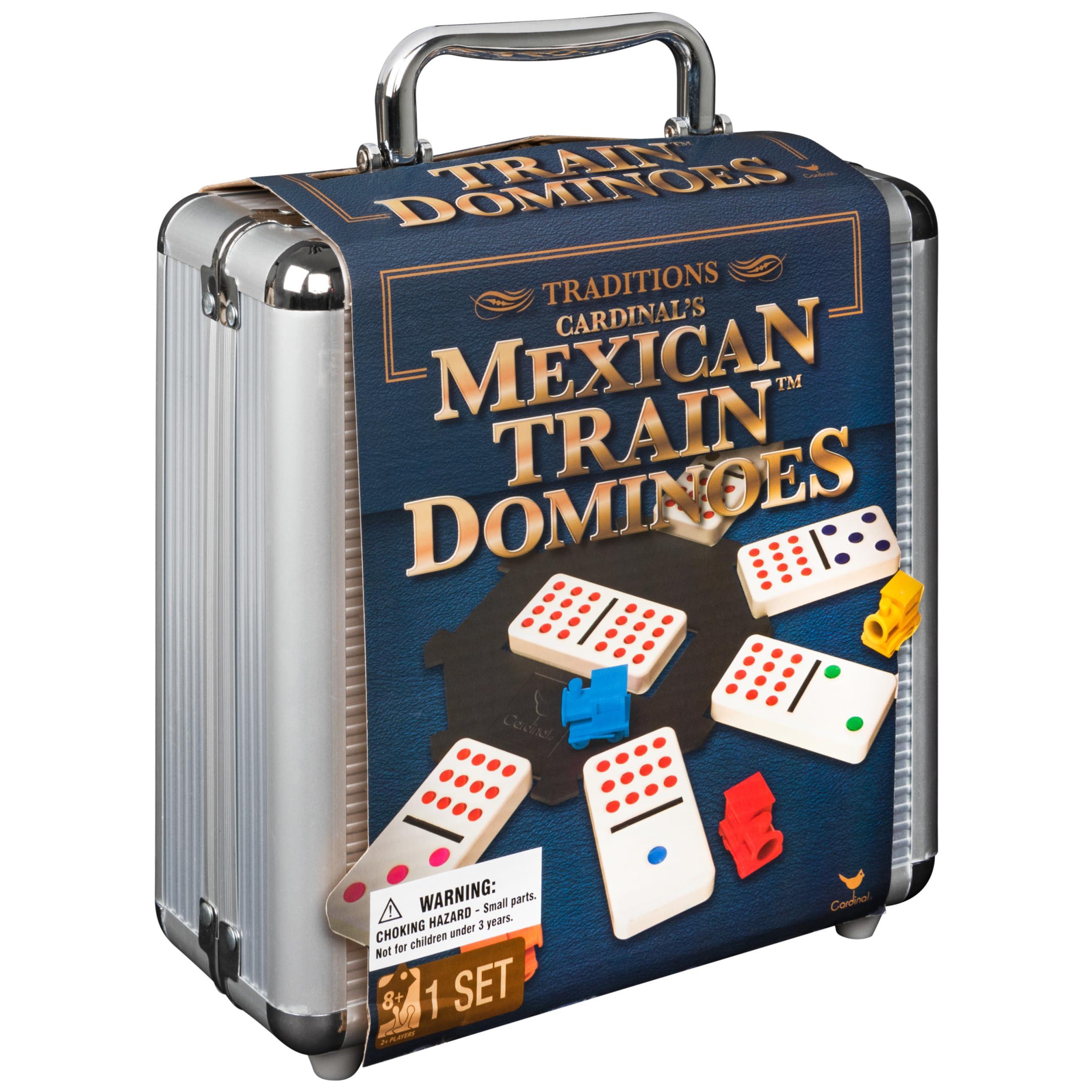 Spin Master Games, Mexican Train Dominoes Set in Aluminum Carry Case, Includes Colorful Trains for Fun-Filled Family Game Night, for Kids & Family, 2-8 Players, for Ages 8 & Up - Image 8