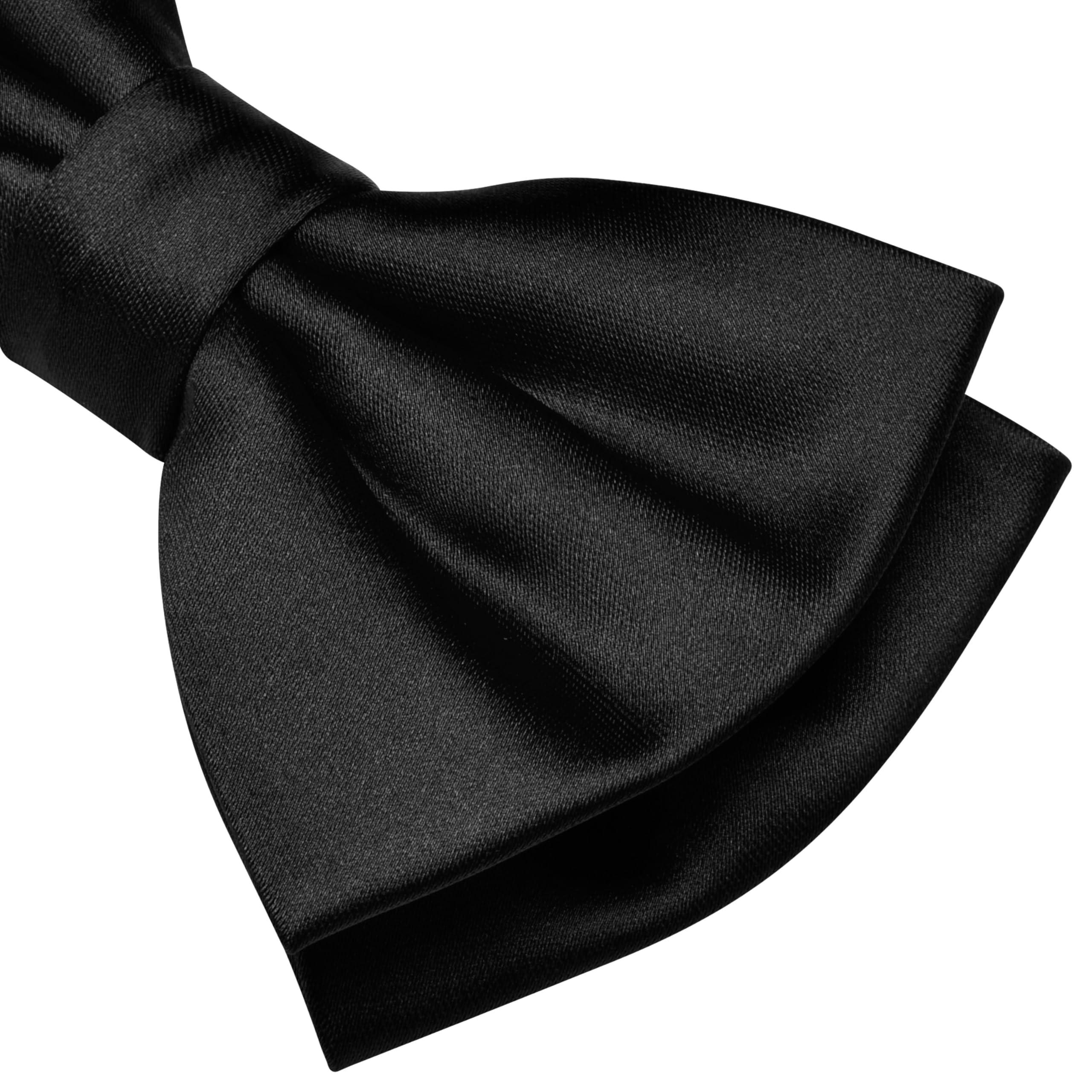 Branduce Solid Color Pre-tied Bow Tie Quality Adjustable Bowtie for Men Party Wedding - Image 3