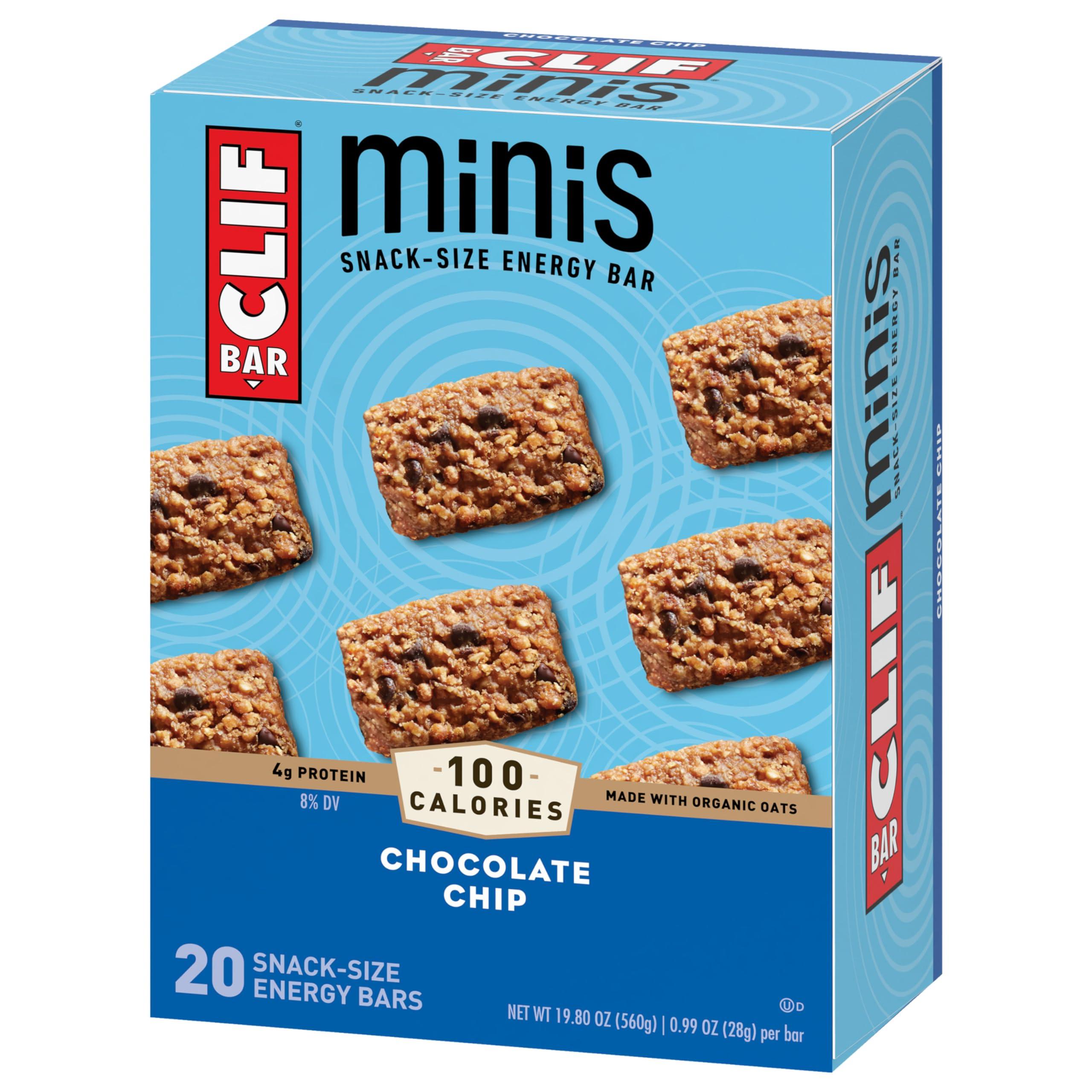 CLIF BAR Minis - Chocolate Chip - Made with Organic Oats - 4g Protein - Non-GMO - Plant Based - Snack-Size Energy Bars - 0.99 oz. (20 Pack) - Image 12