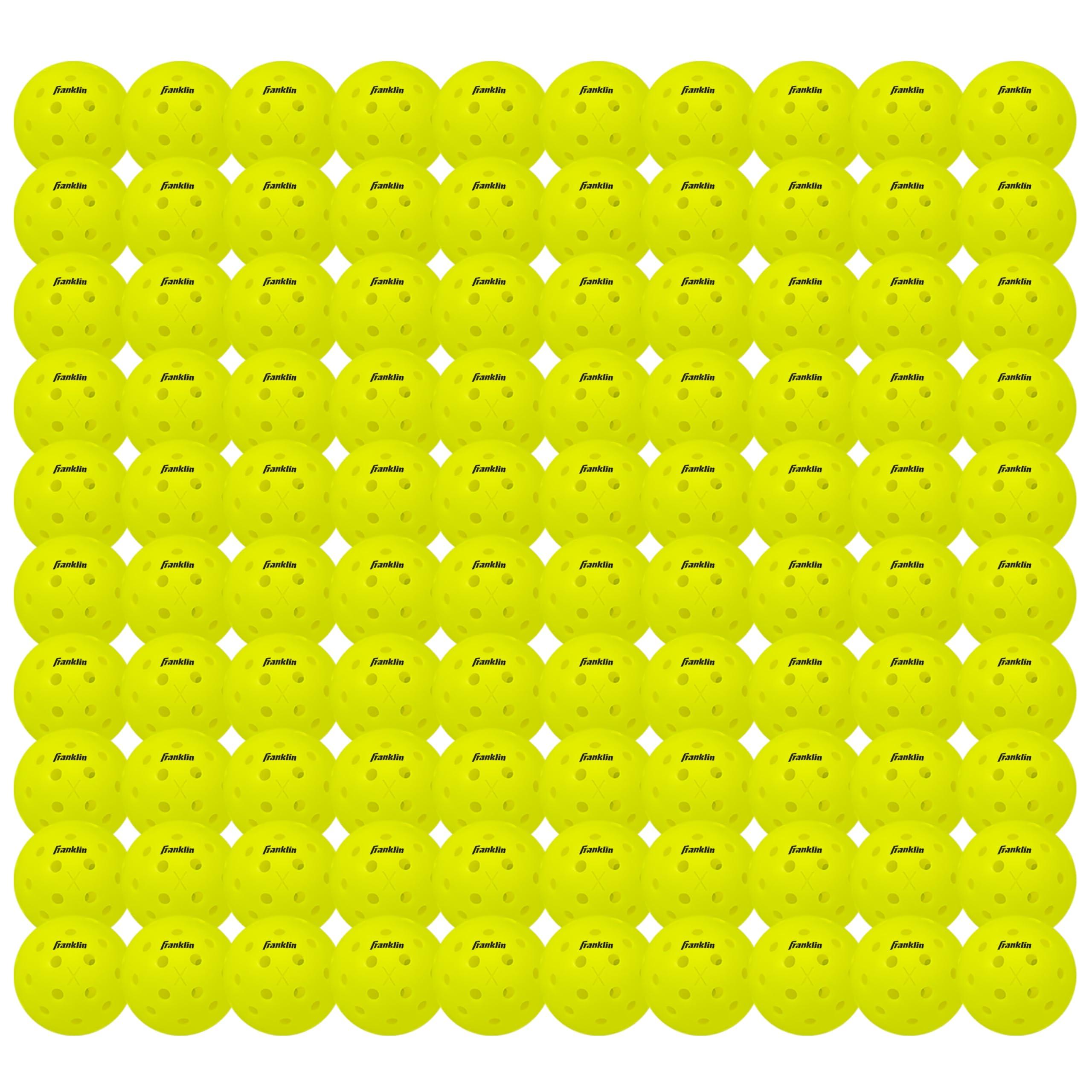 Franklin Sports X-40 Outdoor Pickleballs - Official Ball of USA Pickleball, APP Tour + Pickleball US Open - 3 Packs, 12 Packs, 36 Pickleball Buckets, 50, 100 + 400 Bulk Packs of Regulation Pickleballs