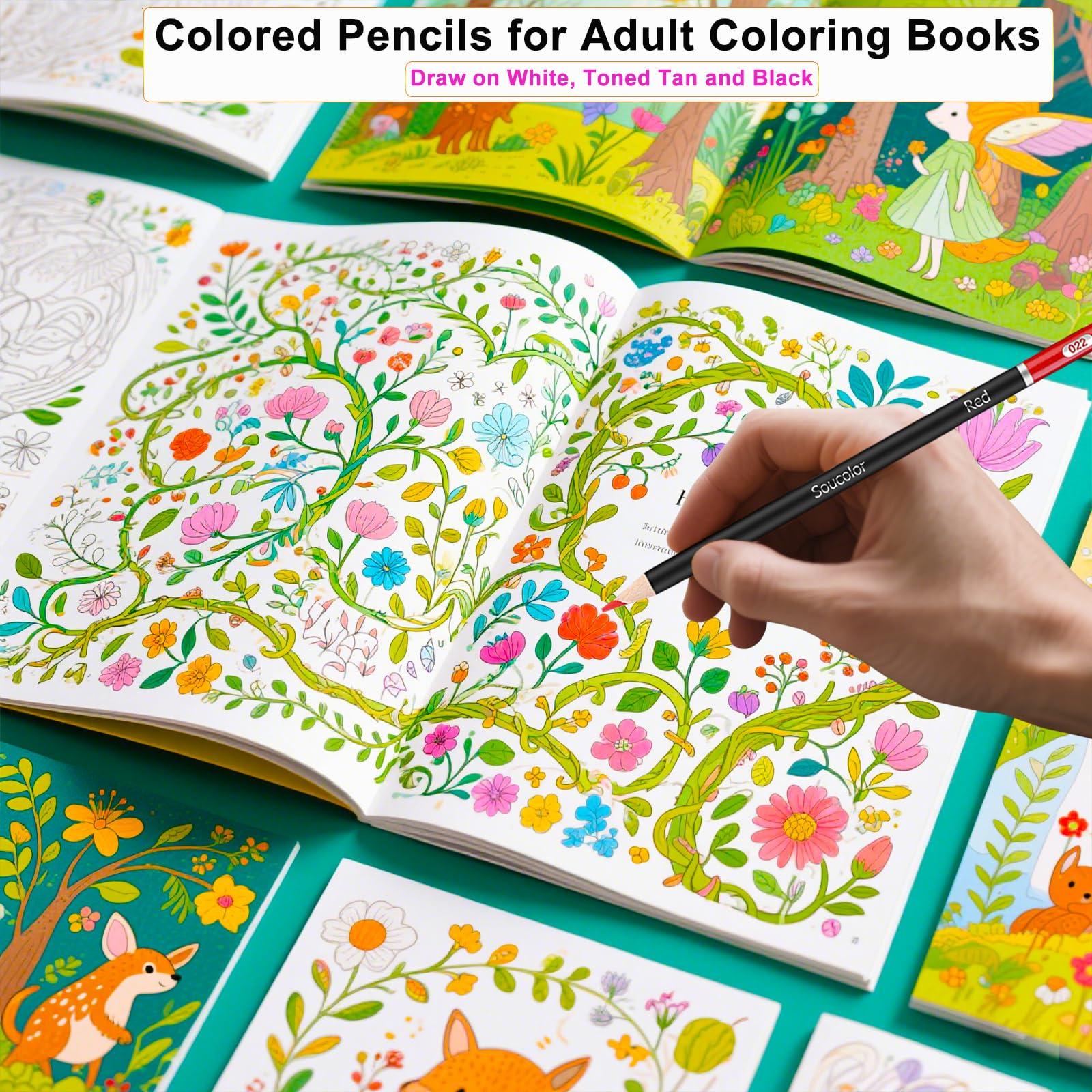 Soucolor 72-Color Colored Pencils for Adult Coloring Books, Back to School Supplies, Soft Core, Artist Drawing Sketching Pencils Set, Art Supplies Kit Gifts for Kids Teens Beginners Blending Shading - Image 7