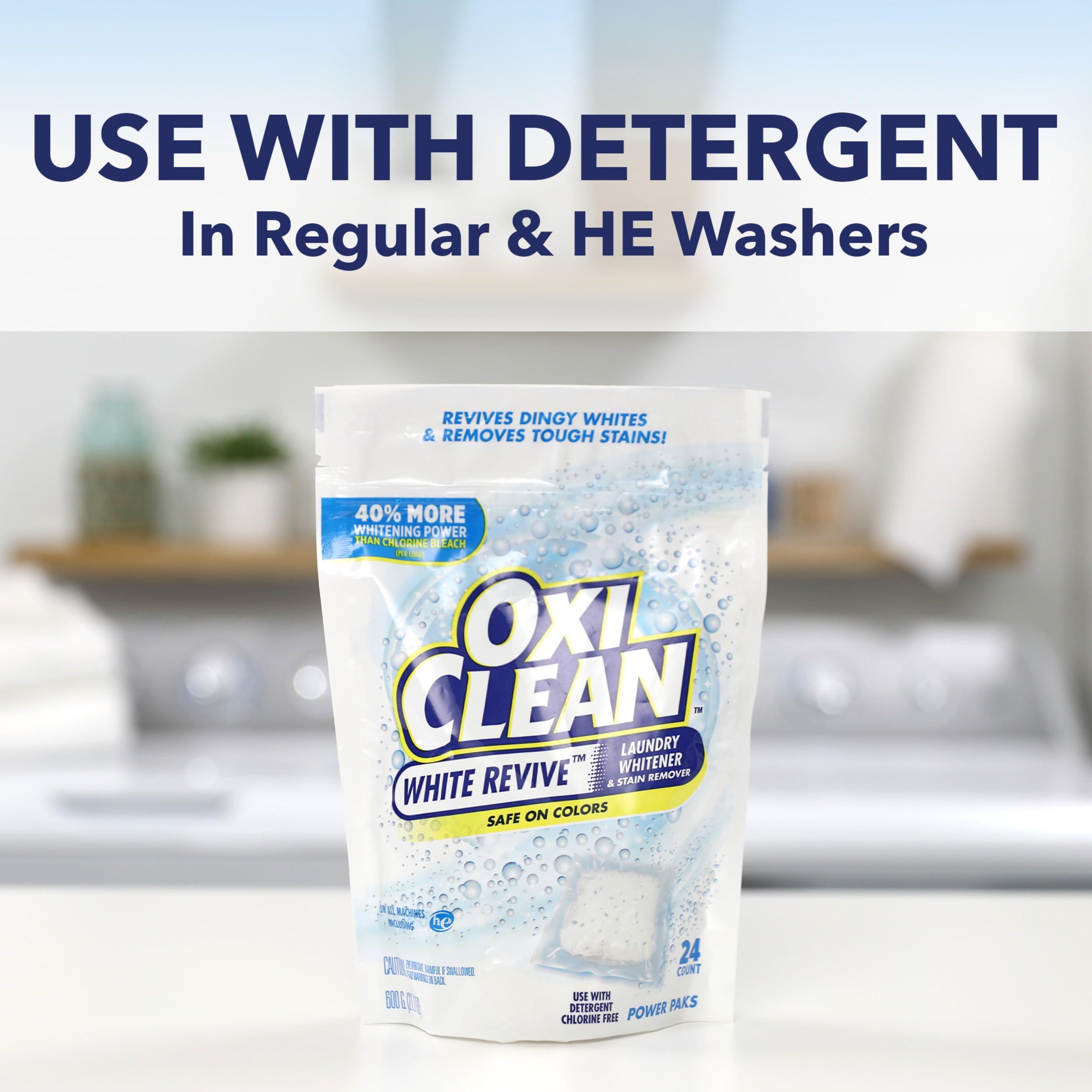 OxiClean White Revive Laundry Whitener and Stain Remover Power Paks, 24 Count - Image 3