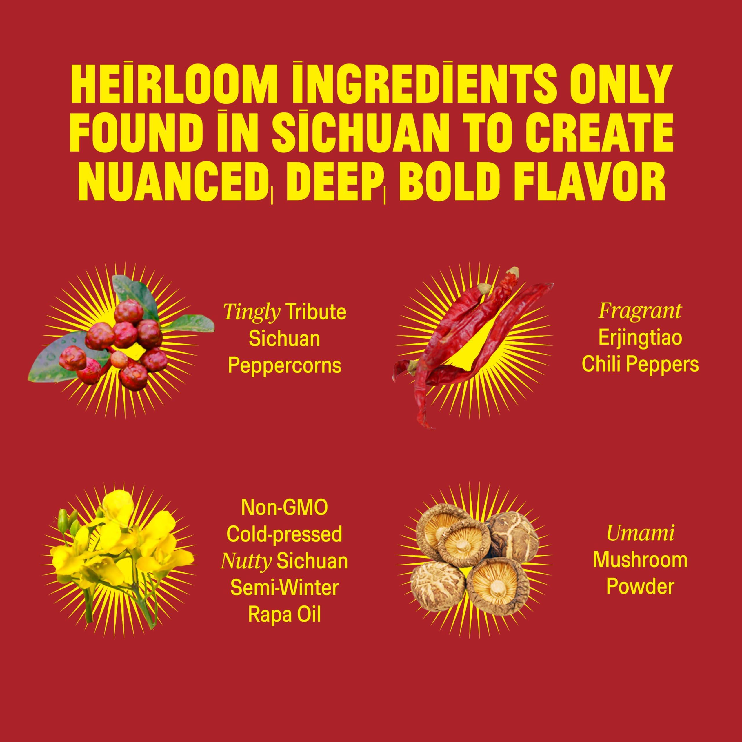 FLYBYJING Original Sichuan Chili Crisp: Premium Chili Oil w/Crunchy Garlic and Shallots - Spicy, Savory, Vegan, Sugar Free Hot Sauce - Good on Noodles, Proteins, Veggies & Everything, 6oz (Pack of 1) - Image 6