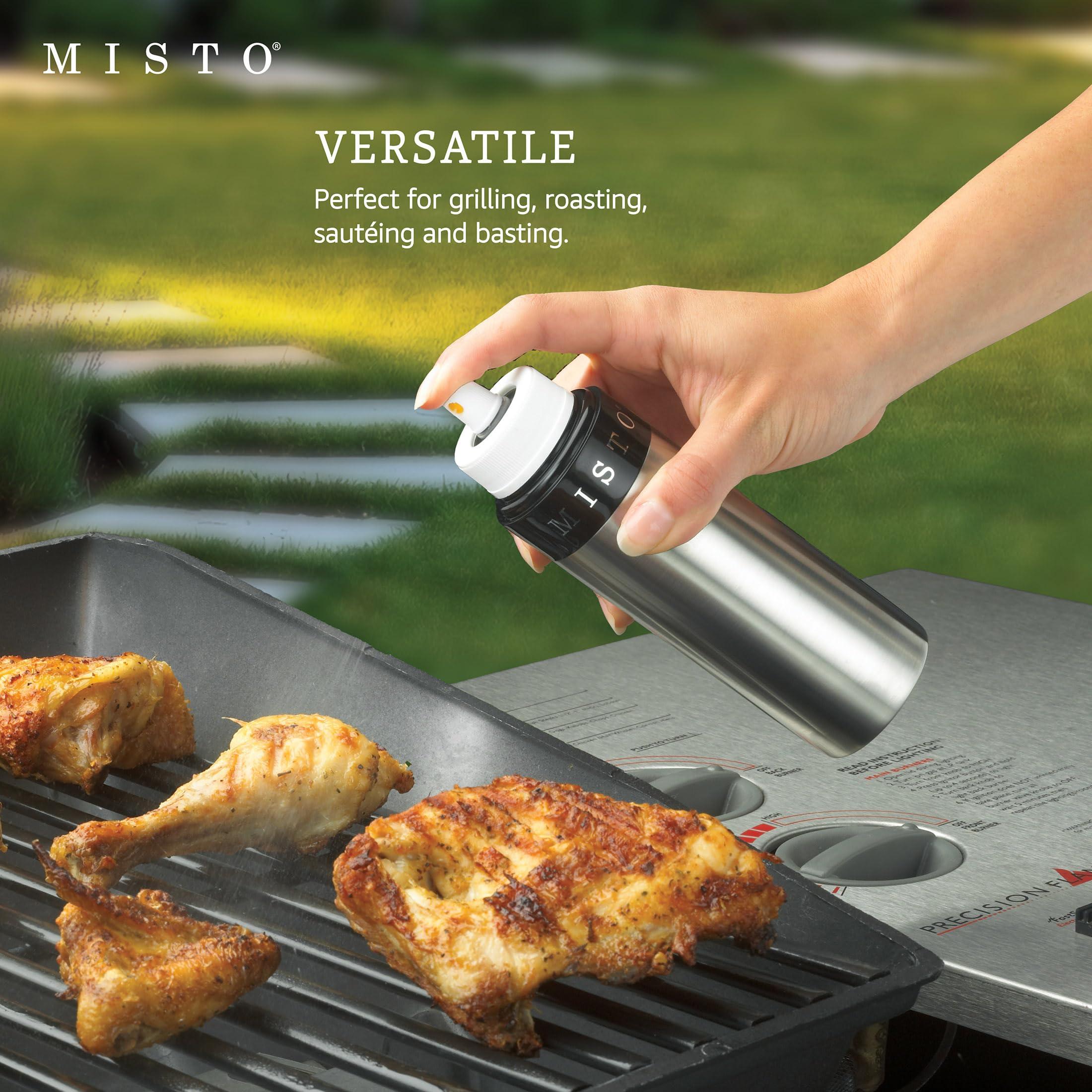 Misto Aluminum Oil Sprayer, Set of 2, Versatile Refillable Aerosol Sprayers for Olive Oil, Vinegar, Lemon Juice, Dressings, and More, Ideal for Cooking, BBQ, and Air Fryers - Image 6