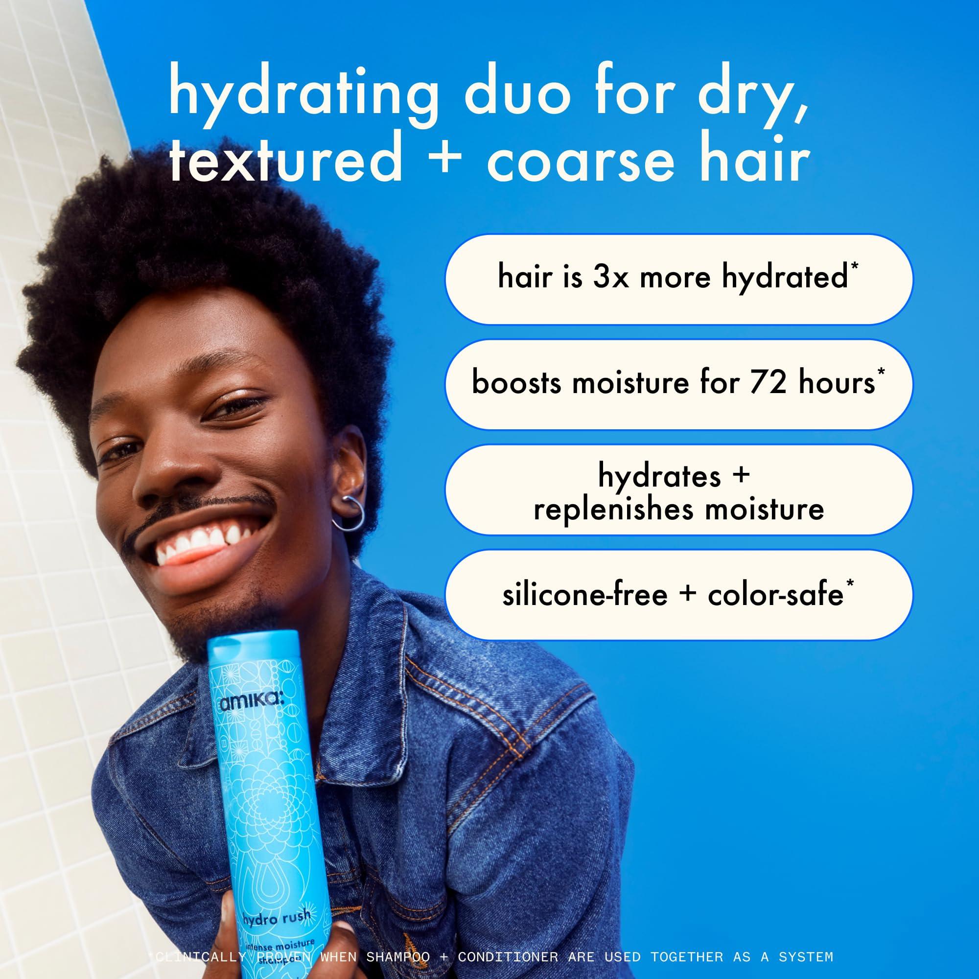 amika hydro rush intense moisture shampoo with hyaluronic acid - Image 2