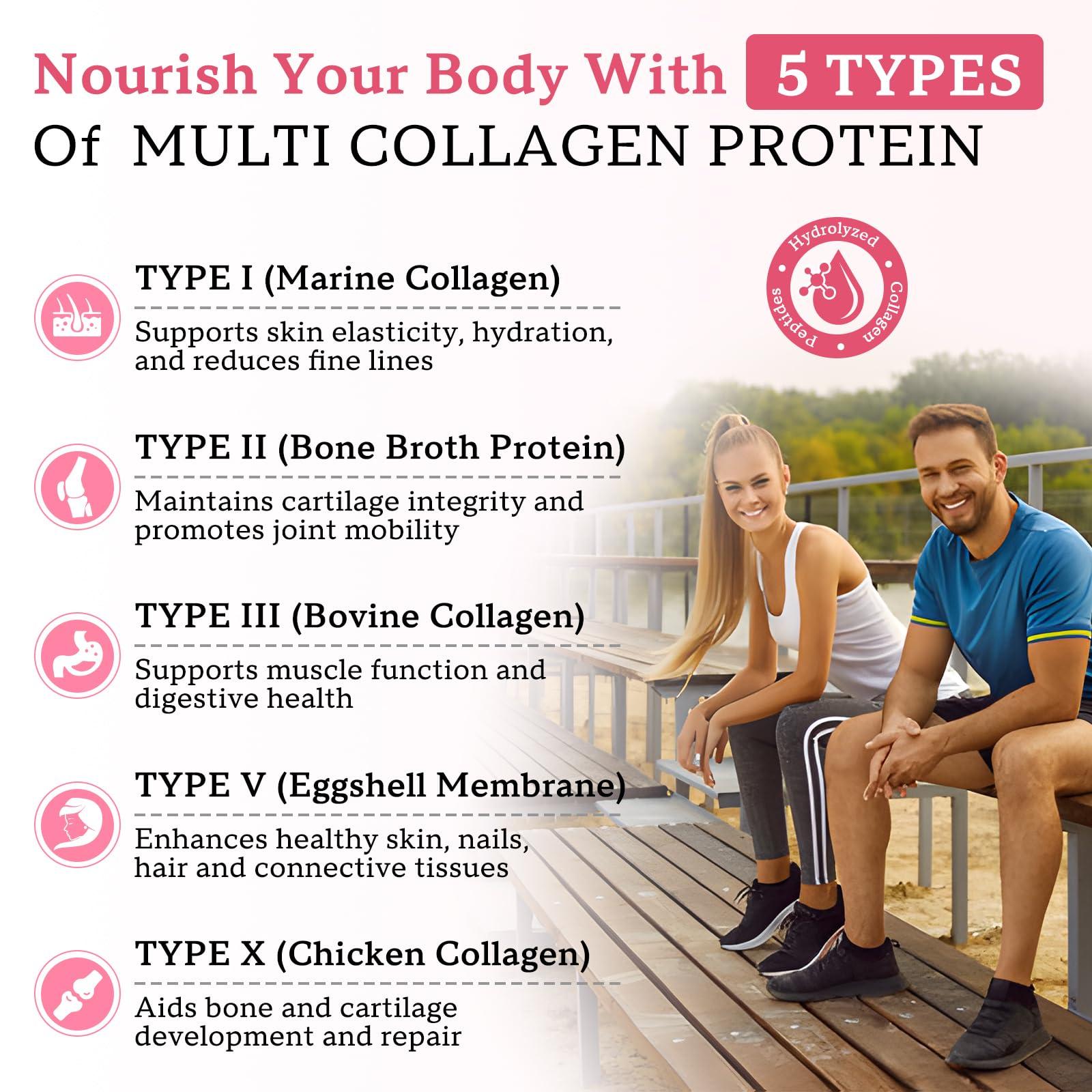 Zetelixia Collagen Gummies for Women Men, Hydrolyzed Collagen Peptide Type I,II,III,V,X with Biotin, Vitamin C A B D E for Skin Hair Nails J0ints, Immunity Energy Digestion, Sugar Free, 60 Count - Image 4