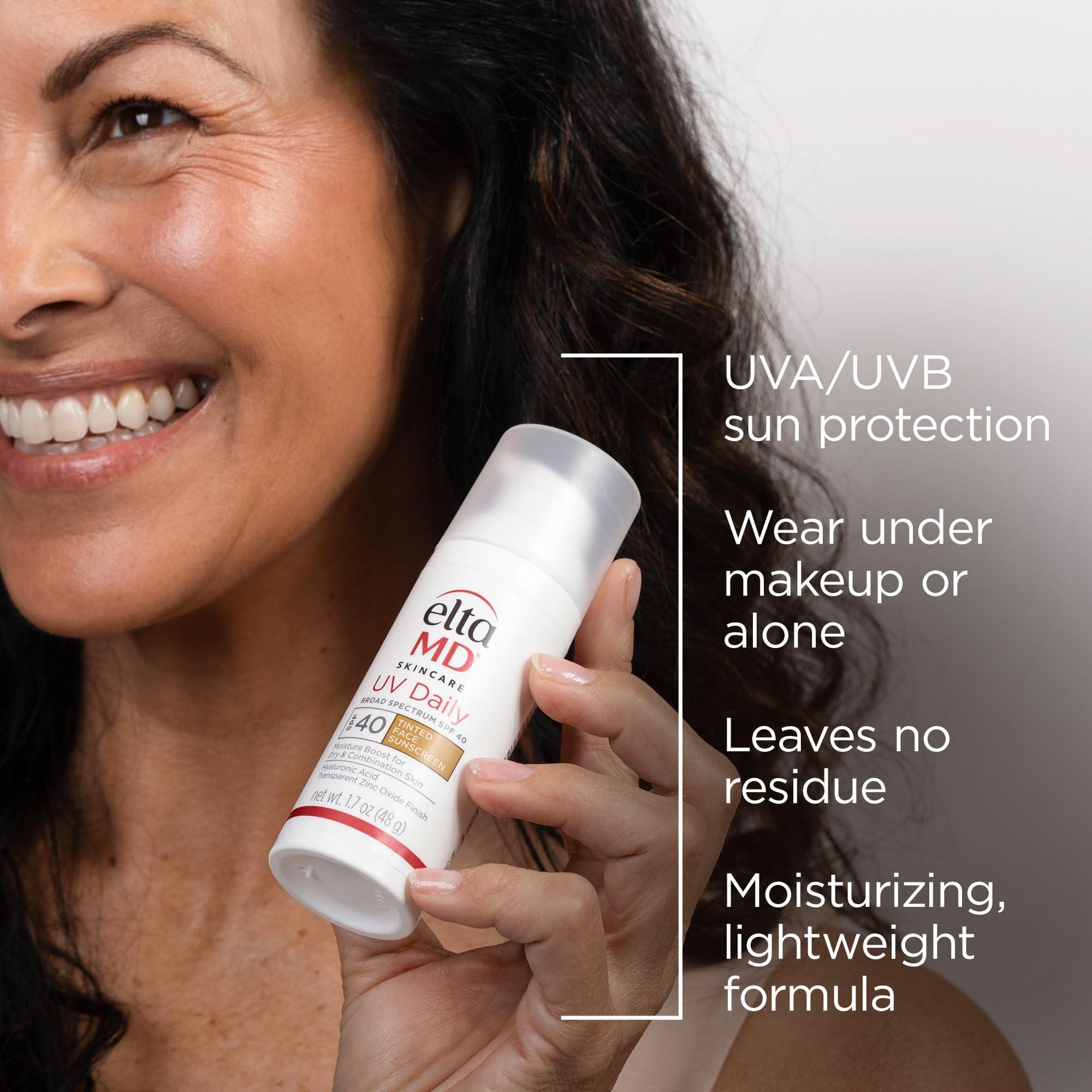 EltaMD UV Daily SPF 40 Tinted Face Sunscreen Moisturizer, Tinted Moisturizer for Face with SPF, Great for Dry, Combination, and Normal Skin - Image 2