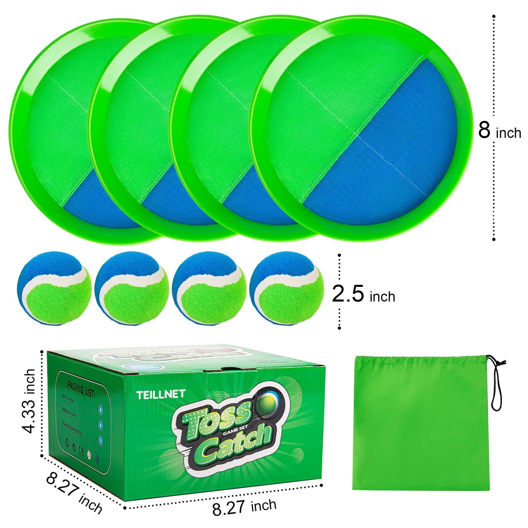 Toss and Catch Ball Set for Toddlers, Kids and Adults - 4 Pack - Kids Toys Outdoor Indoor - Sturdy & Water-Resistant, Great Game for Beach, Pool and Yard - Classic Gift for Boys Girls - Image 3