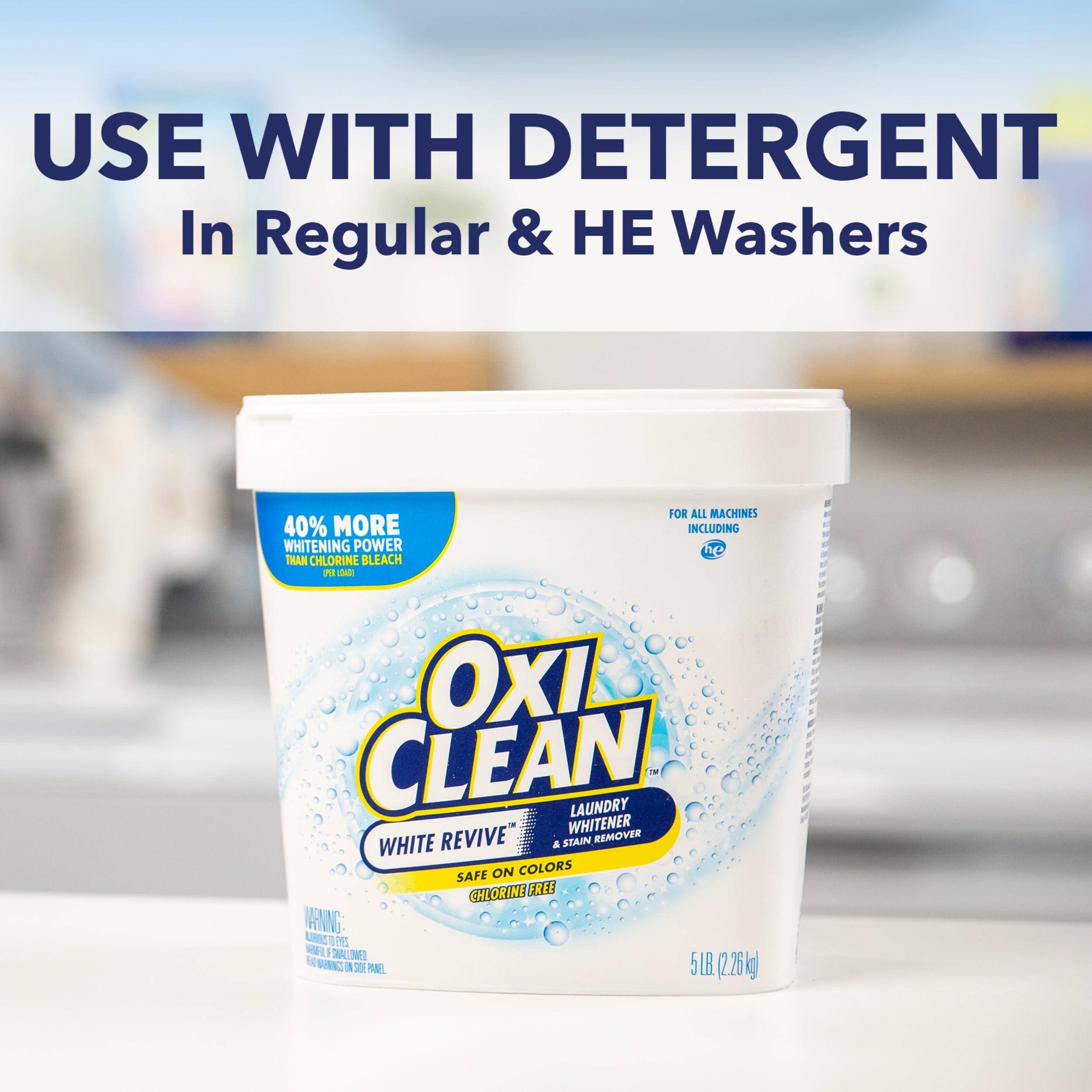 OxiClean White Revive Laundry Whitener and Stain Remover Powder, 5 lb - Image 3