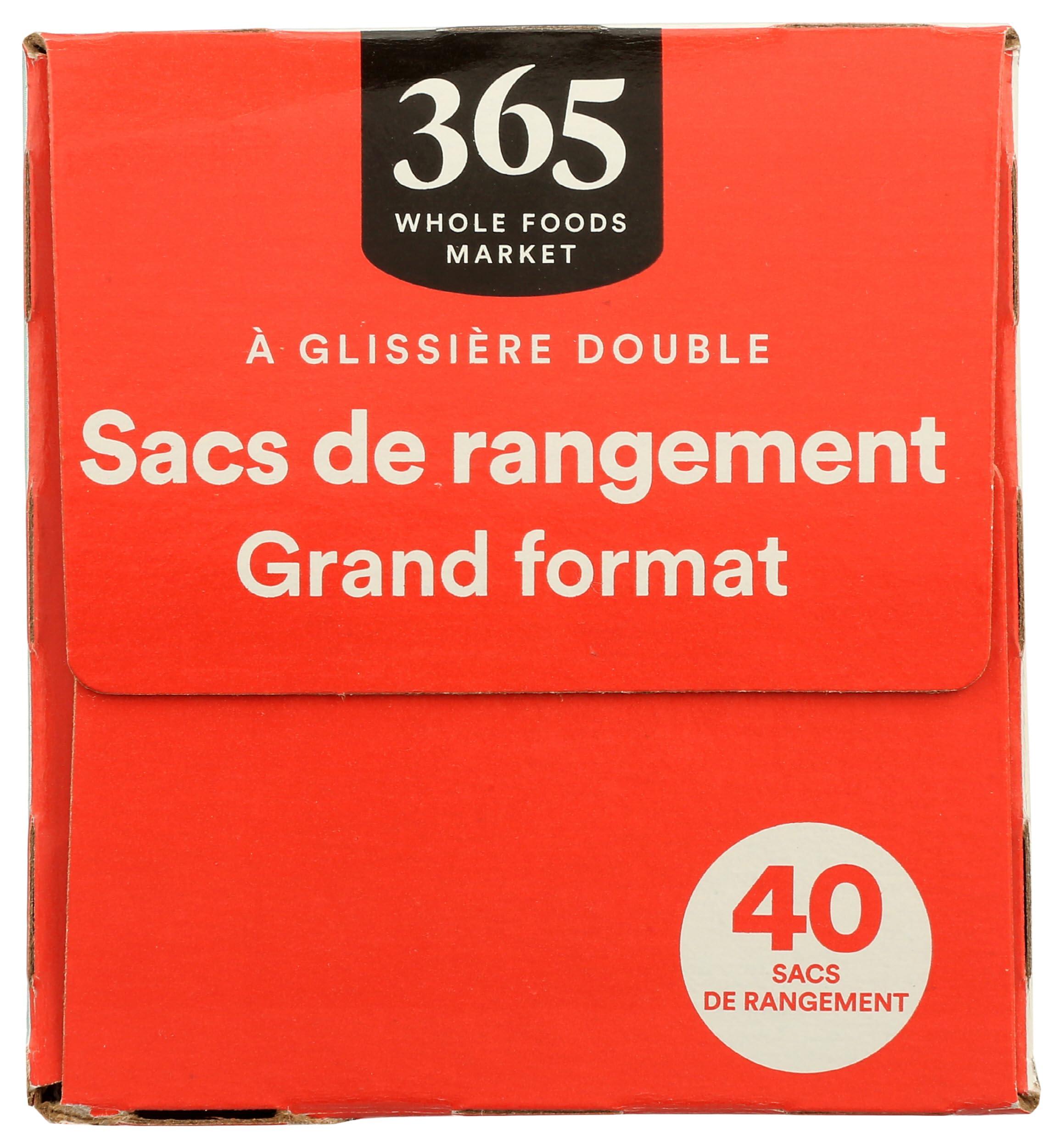365 by Whole Foods Market, Gallon Size Storage Bags, Double Zipper, 40 Count - Image 5