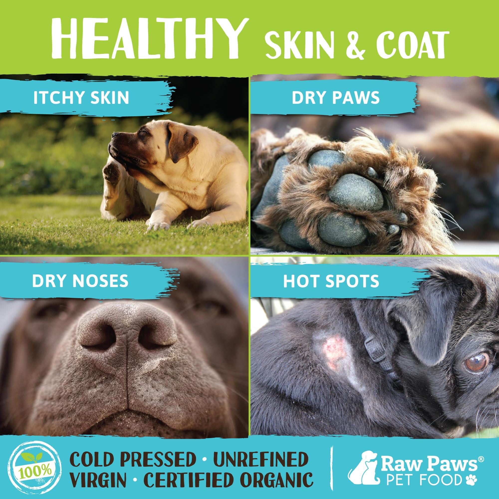 Raw Paws Virgin Organic Coconut Oil for Dogs & Cats, 16-oz - Treatment for Itchy Skin, Dry Nose, Paws - Hot Spot Lotion - Natural Hairball Remedy for Cats - Image 2