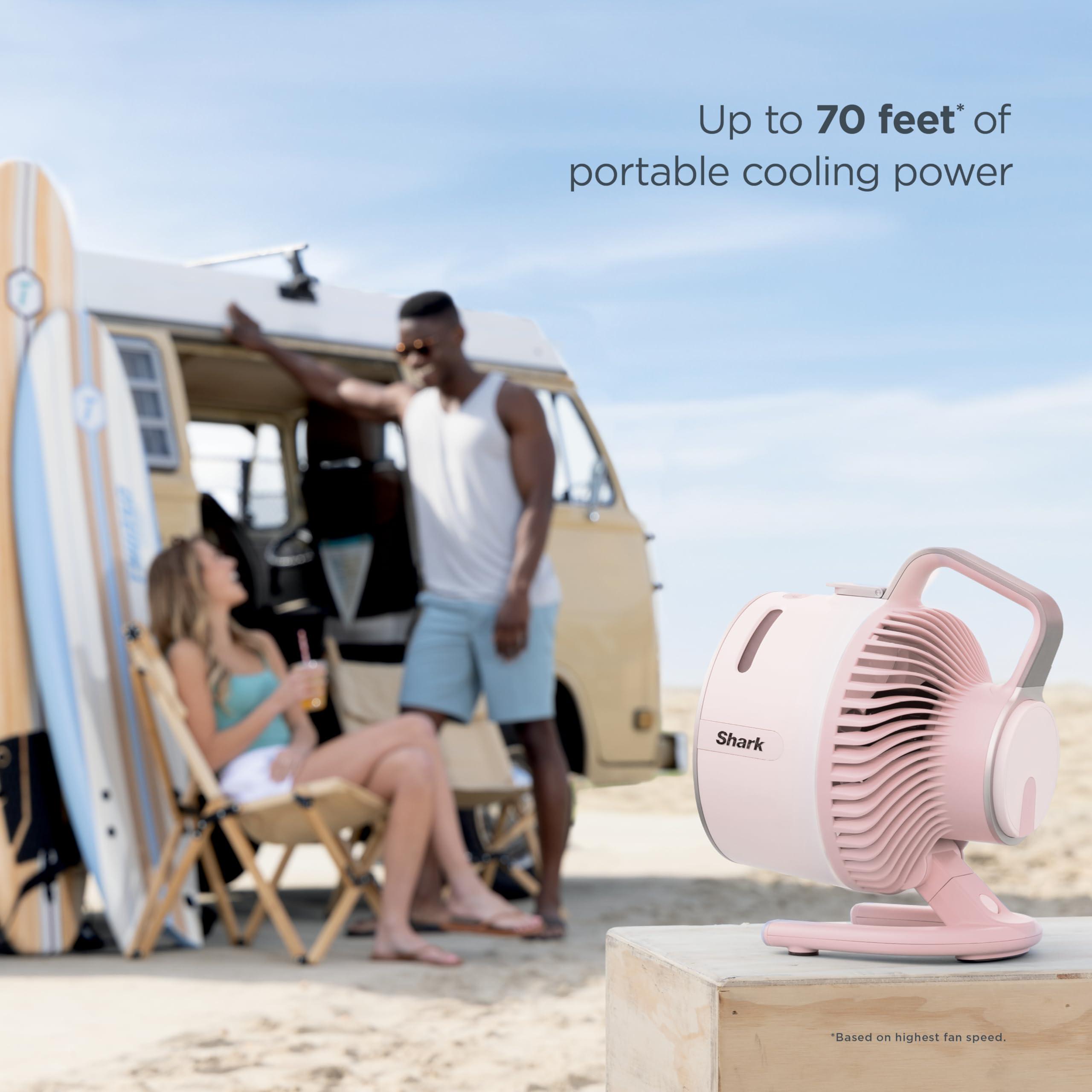 Shark FlexBreeze HydroGo Fan & Travel Bag — Ultra-powerful portable fan with indoor + outdoor evaporative mist, Up to 70 feet of reach, corded & cordless, up to 12-hr. battery, White, FA053BRN - Image 6