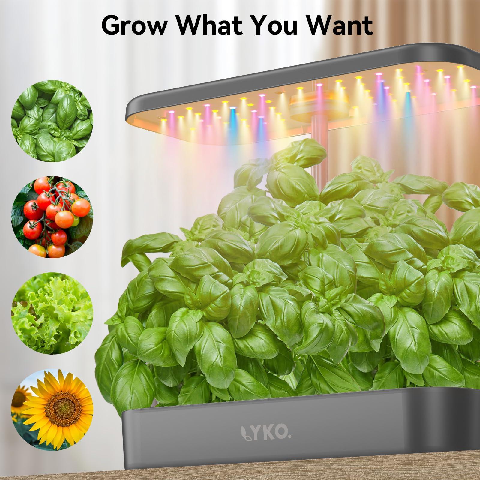LYKOCLEAN Hydroponics Growing System 12 Pods, Indoor Herb Garden with Grow Light Water Pump Automatic Timer, Smart Indoor Gardening System for Salad Lettuce, Fruit, Vegetable Plant, Grey - Image 6