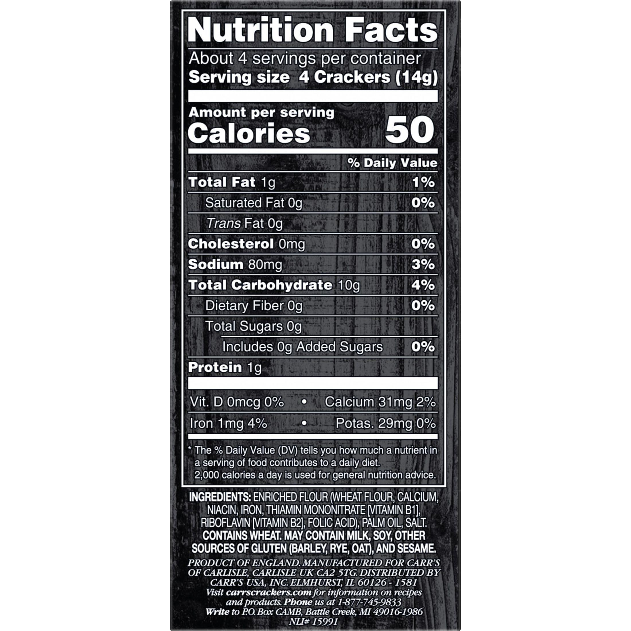 Carr's Table Water Crackers, Original, 2.2oz (24 Count) - Image 3