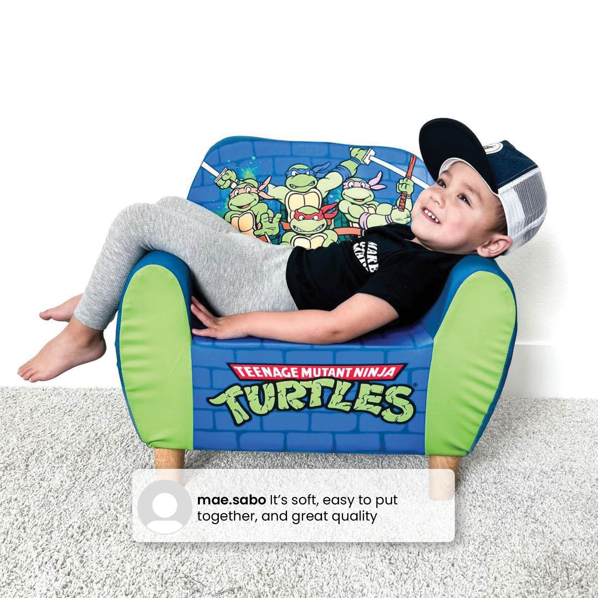 Delta Children Teenage Mutant Ninja Turtles Foam Chair for Kids, Green - Image 7