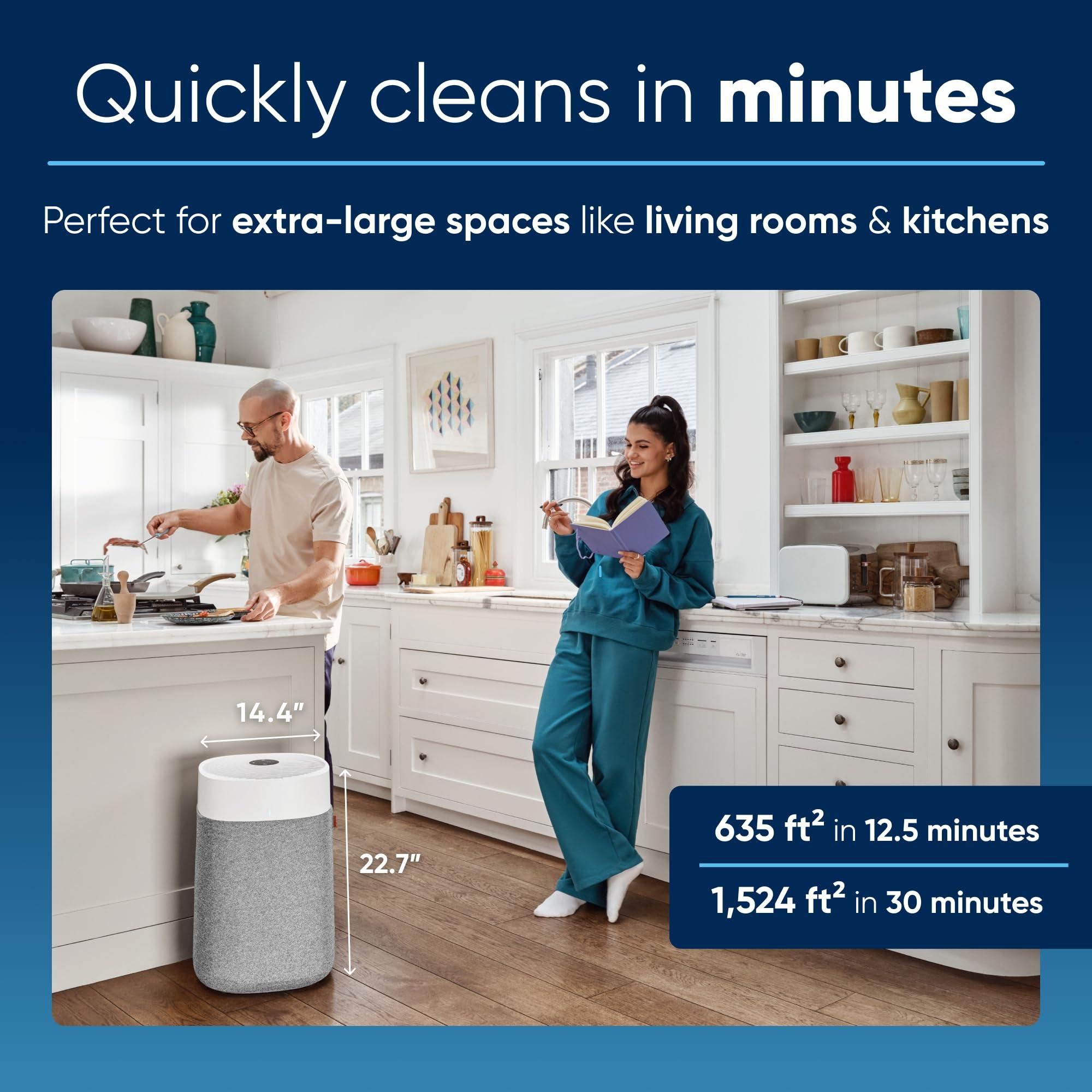 BLUEAIR Air Purifiers for Large Rooms, Cleans 3,048 Sqft In One Hour, HEPASilent Smart Air Cleaner For Home, Pets, Allergies, Virus, Dust, Mold, Smoke - Blue Pure 211i Max - Image 3