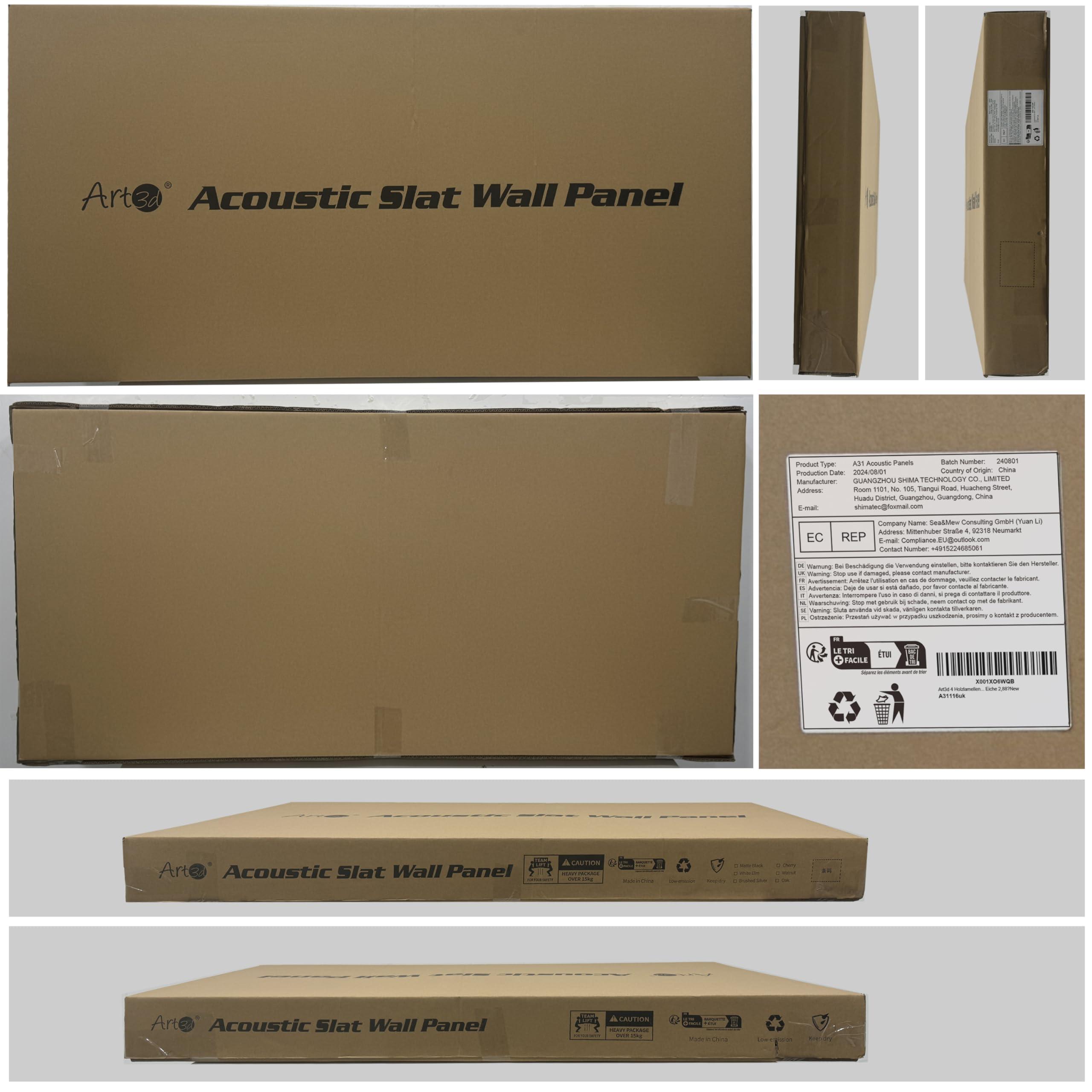 Art3d 2 Wood Slat Acoustic Panels for Wall and Ceiling - 3D Fluted Sound Absorbing Panel with Wood Finish - Walnut - Image 9