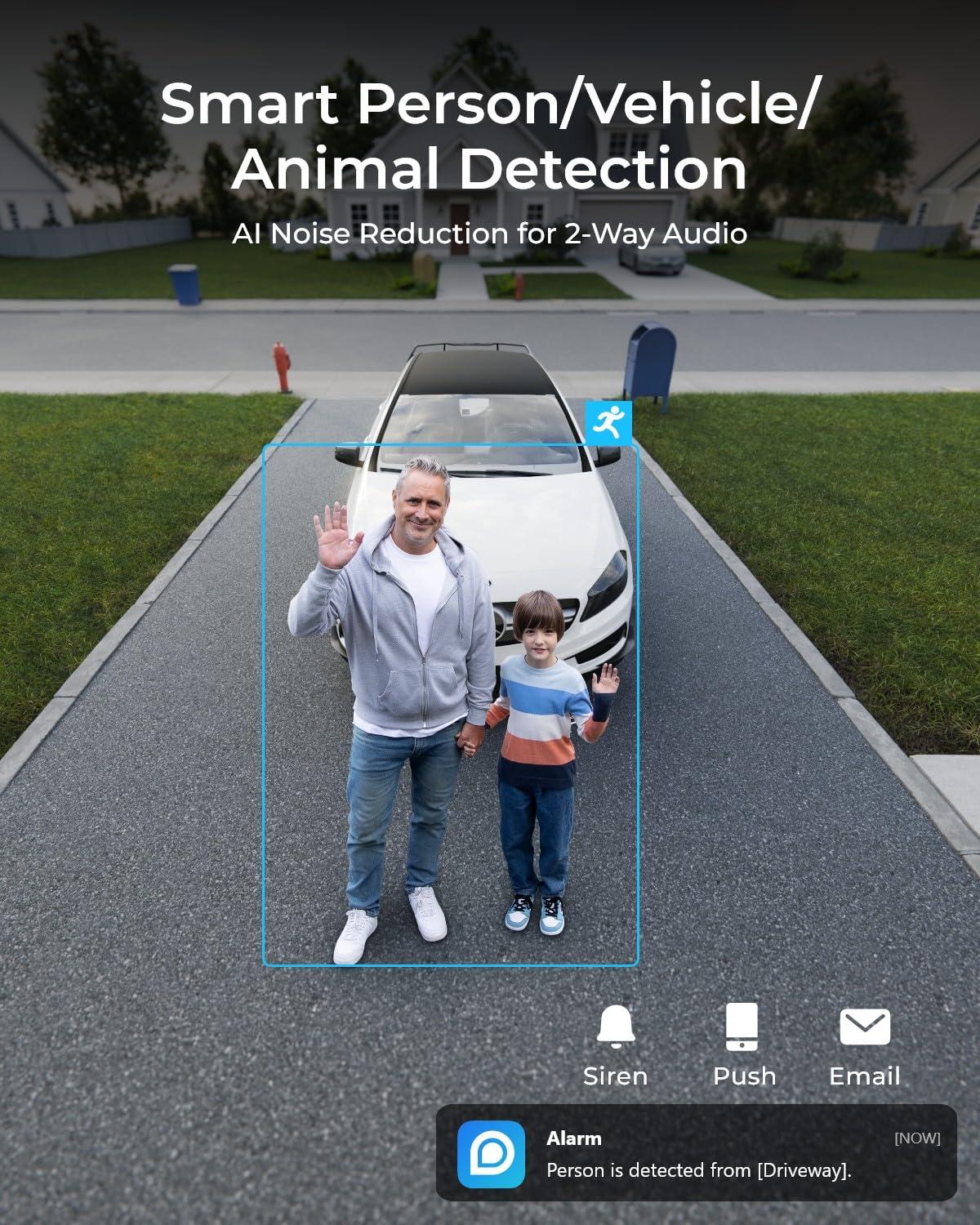 REOLINK Duo 3 PoE 16MP UHD Dual-Lens PoE Security Camera with 180° Panoramic View, Motion Track, F1.6 Color Night Vision, Person/Vehicle/Animal Detection, 2 Way Talk, Supports 24/7 Recording - Image 6