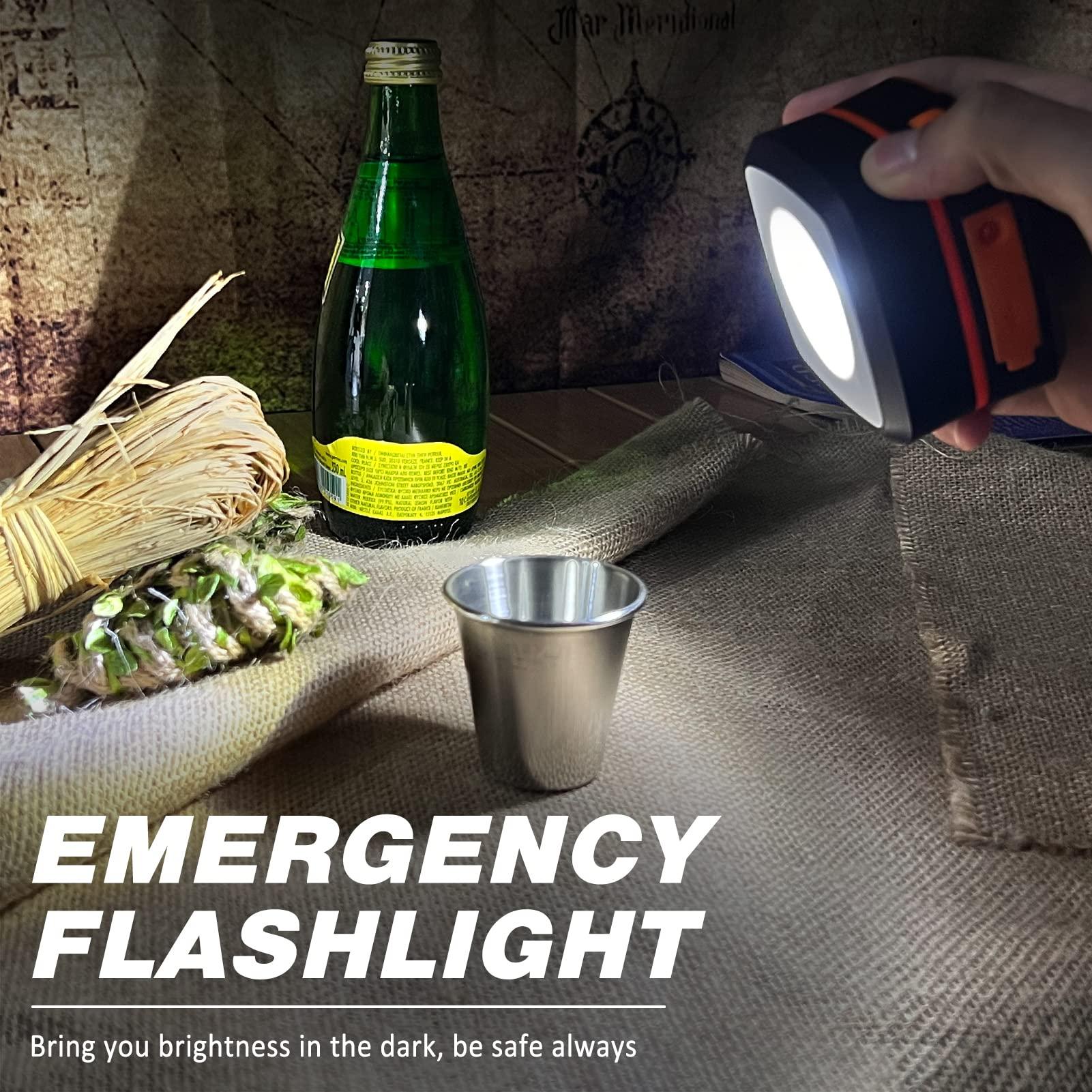 2-Pack Folding Solar Camping Lantern Flashlights, DIBMS Mini Collapsible USB Rechargeable Waterproof Hanging Light Power Bank for Camping Hurricanes Emergency Power Outages Indoor Outdoor - Image 4