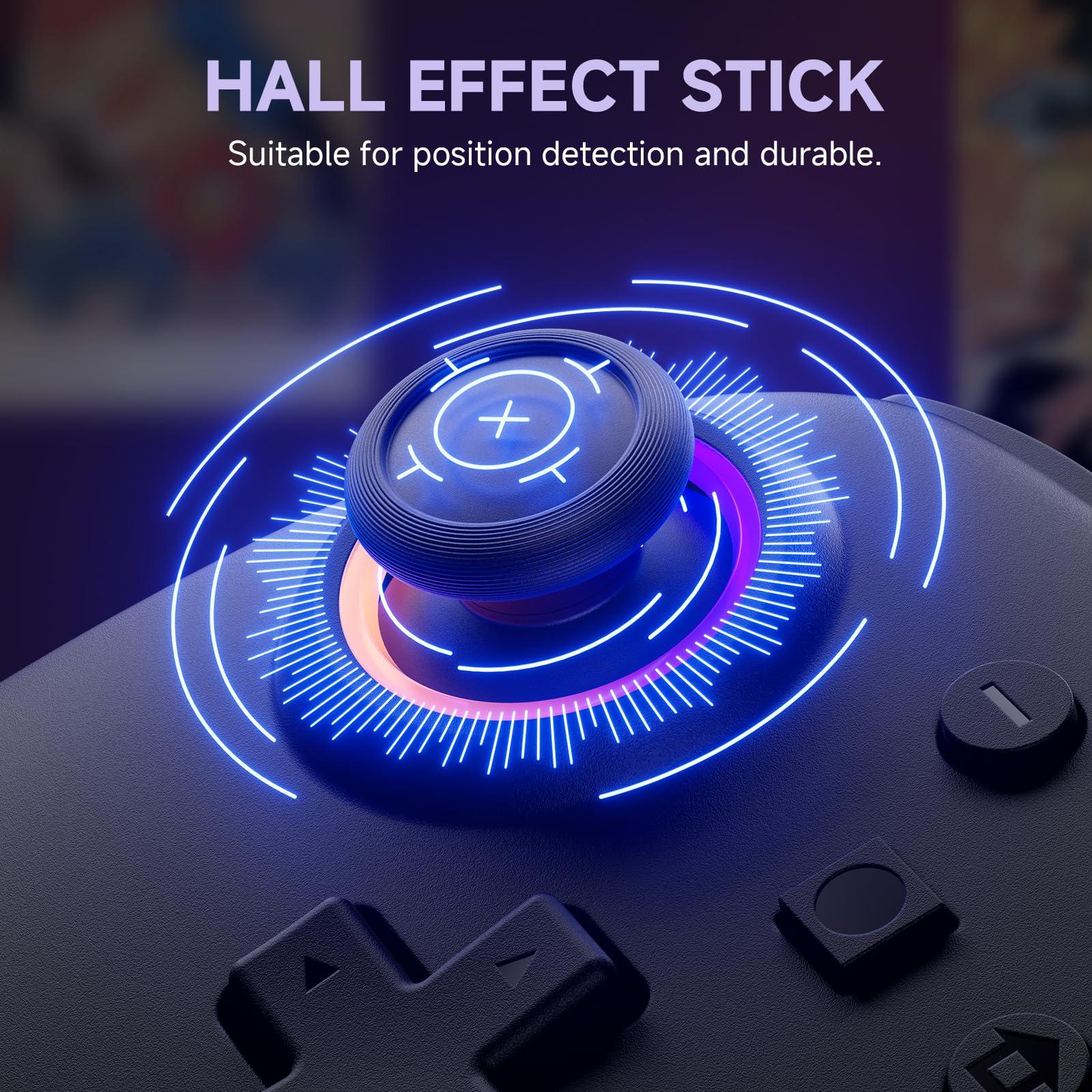 ECHTPower Wireless Switch Controller, Switch pro Controller for Nintendo Switch/Nintendo Switch 2, Gaming Controller with Hall Effect Joysticks, Wake-up, Programmable, 6 Axis Gyro, Turbo - Image 3