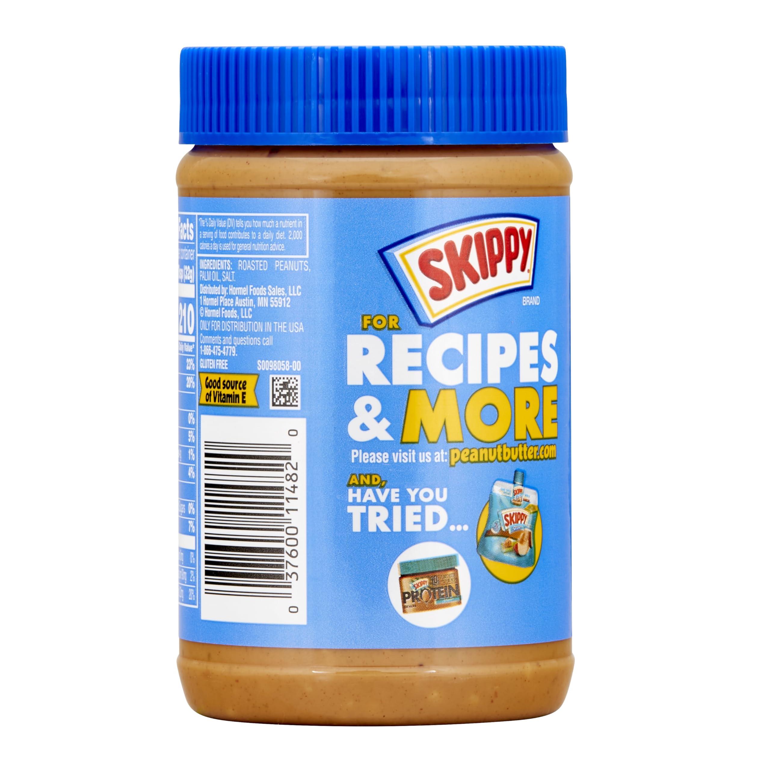 SKIPPY No Sugar Added Chunky Peanut Butter Spread, 16 oz Jars (Pack of 12) – 3 Ingredients, 7g Protein per Serving, Gluten-Free - Image 4