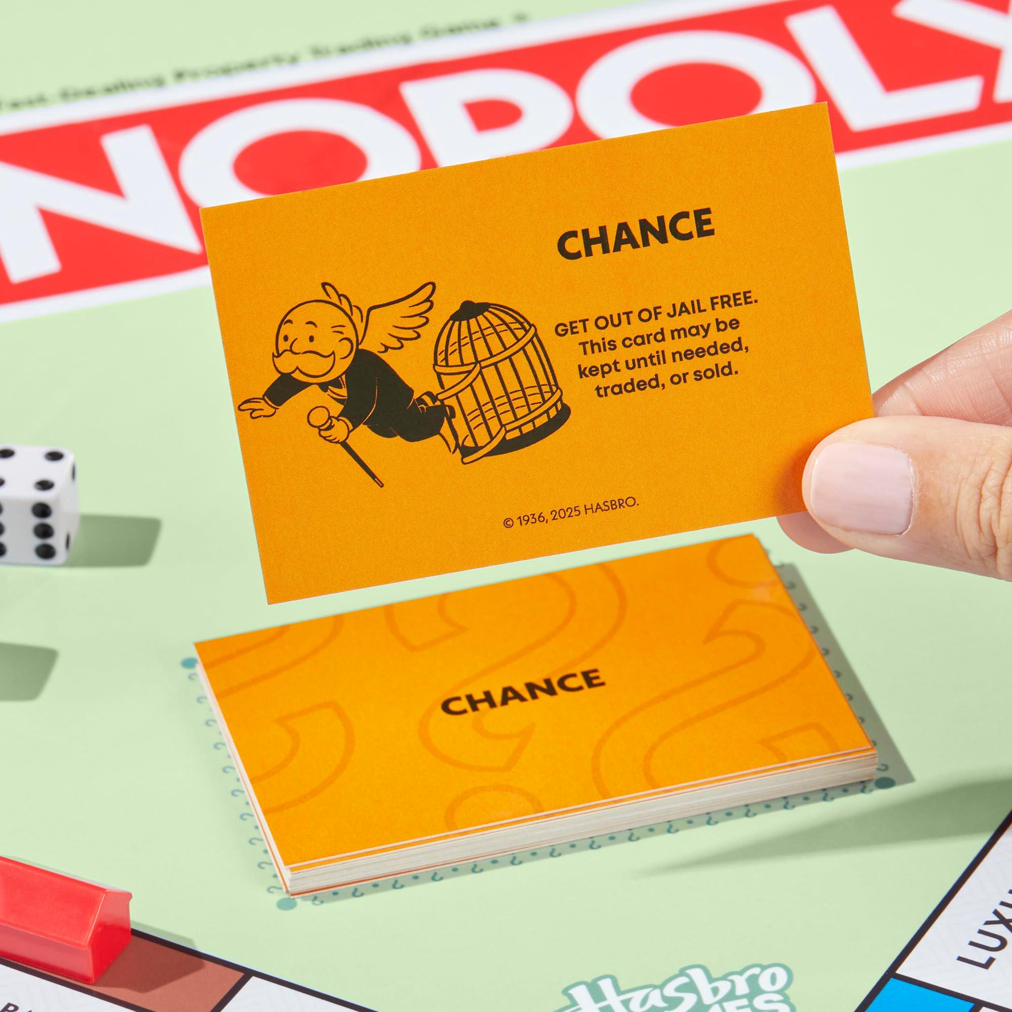 Monopoly Board Game | Classic Game with Storage Tray and Larger Tokens | Ages 8+ | 2 to 6 Players | Family Games for Kids and Adults | Kids Gifts - Image 6