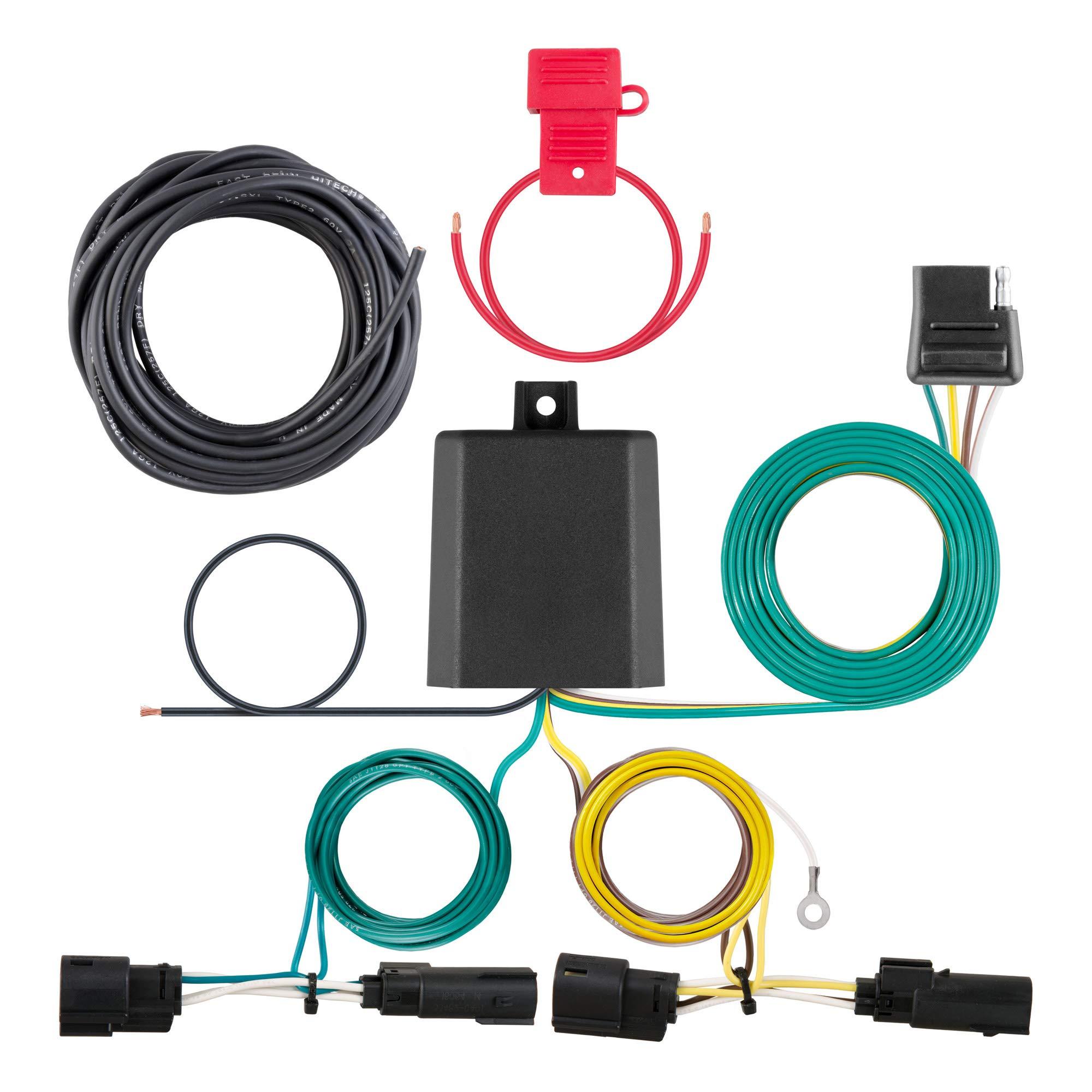 CURT 56322 Vehicle-Side Custom 4-Pin Trailer Wiring Harness, Fits Select Chrysler Pacifica, Voyager with LED Taillights