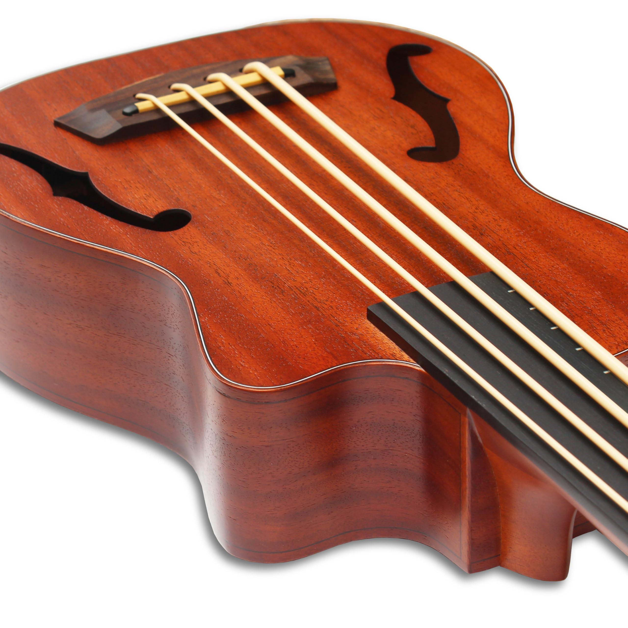 Batking Ubass Electric Ukulele Bass, 30 inch Baritone Bass Ukelele Fretless, Electric Acoustic Bass Uku Wtih Gig Bag (Machine Head Upgraded, Fretless Ubass) - Image 7