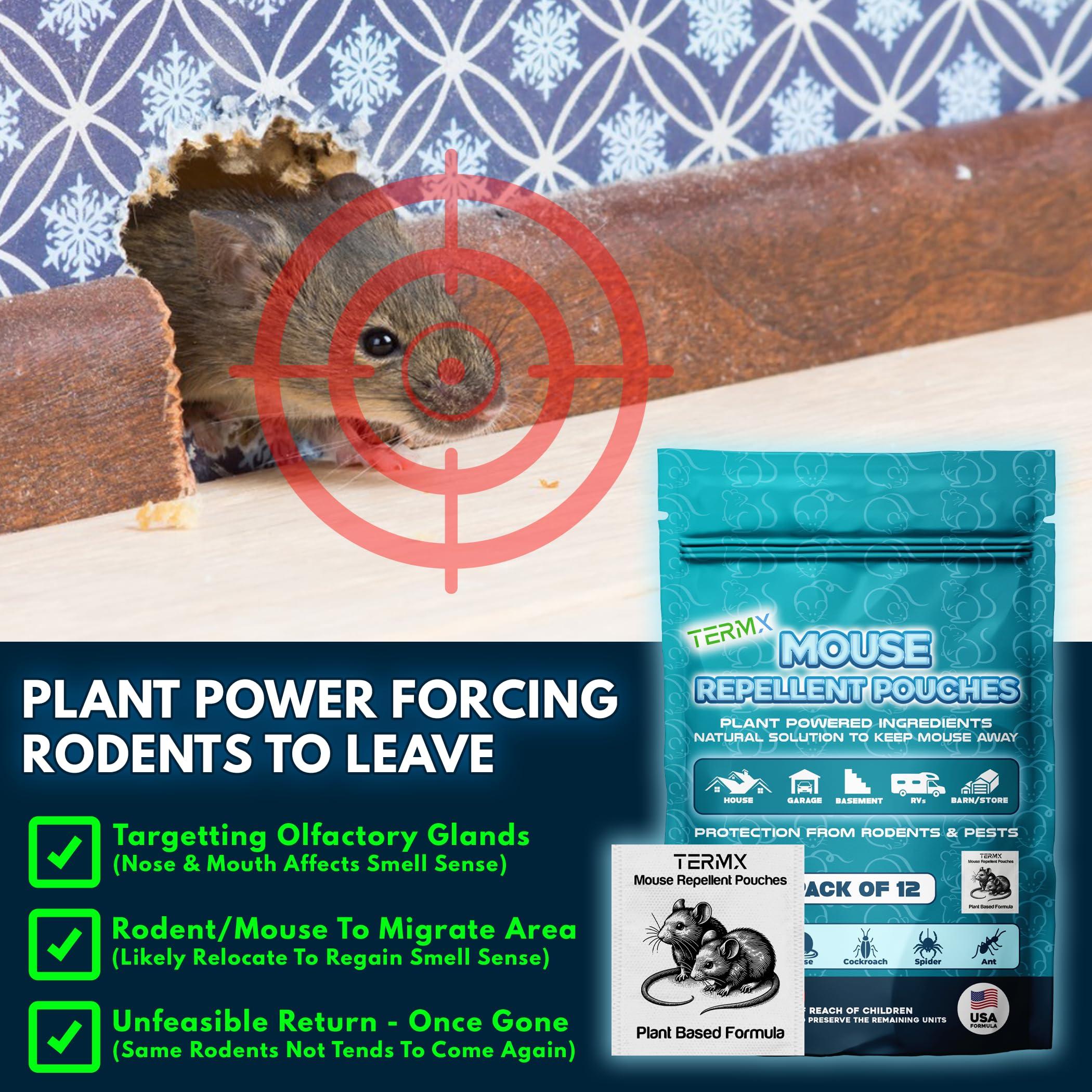 Extra Strong 12Pack Vamoose Mouse Repellent Pouches Botanical Rodent Repellent Indoor Rat Deterrent Outdoor Vamoose Rodent-Repelling Pouches Mice Deterrents for Home Attic/Office/Shed/Barn/Storage/RV - Image 2