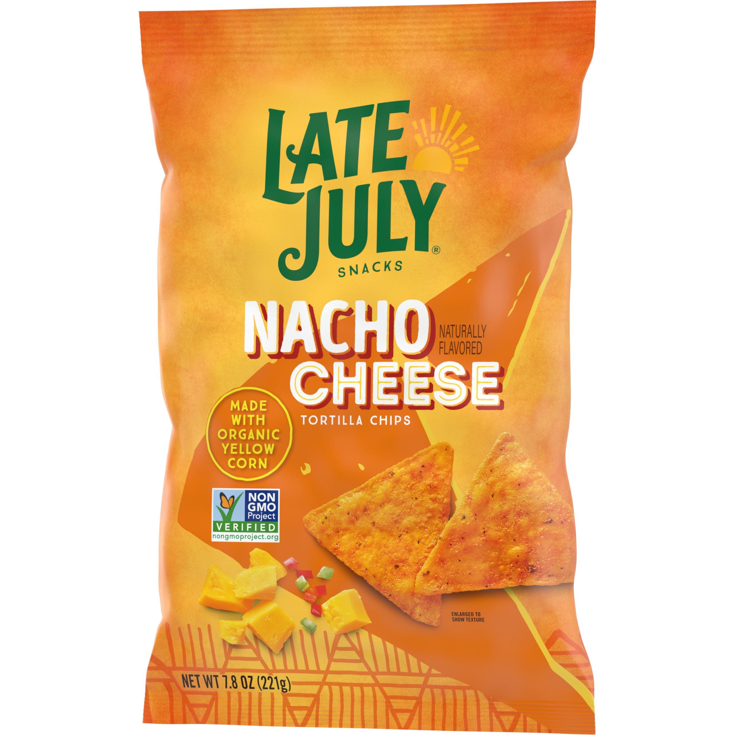 Late July Snacks Nacho Cheese Tortilla Chips, 7.8 oz Bag - Image 6