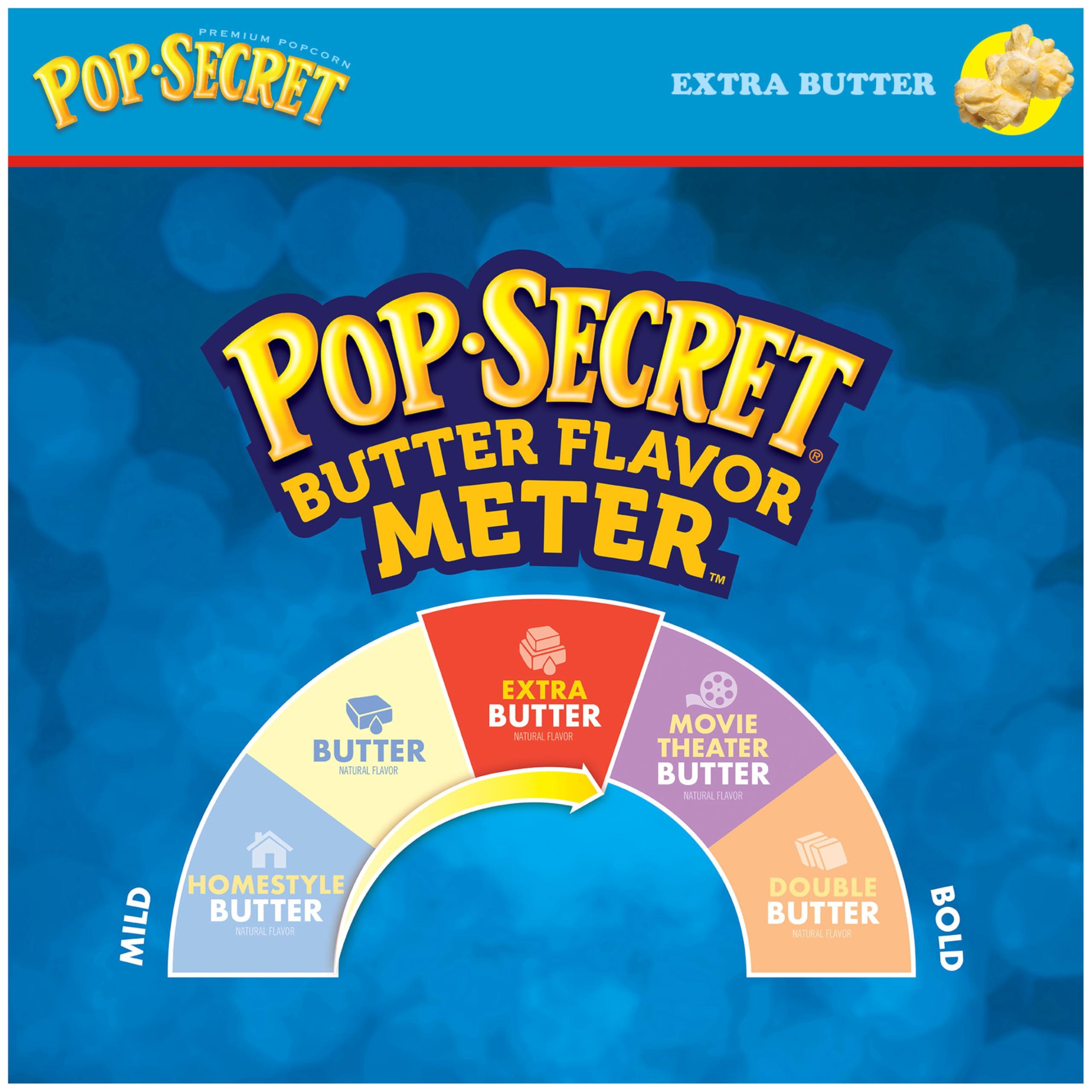 Pop Secret Popcorn, Extra Butter, 3.2 Oz Bags, 12 Ct - Image 5