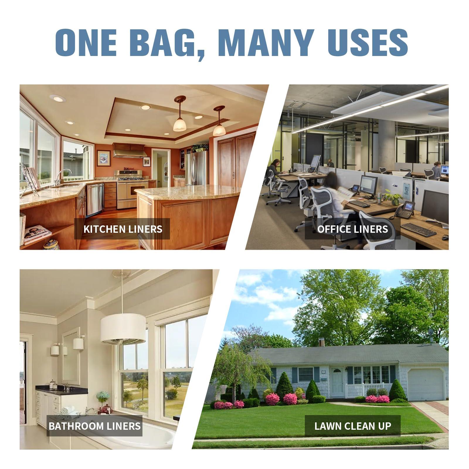 Geiteoa 16-18 Gallon Trash Bags with Drawstring Large Strong Trash Can Liners, Heavy Duty Plastic Garbage Bags for Home Kitchen Office Lawn Commercial, Clear (105) - Image 7