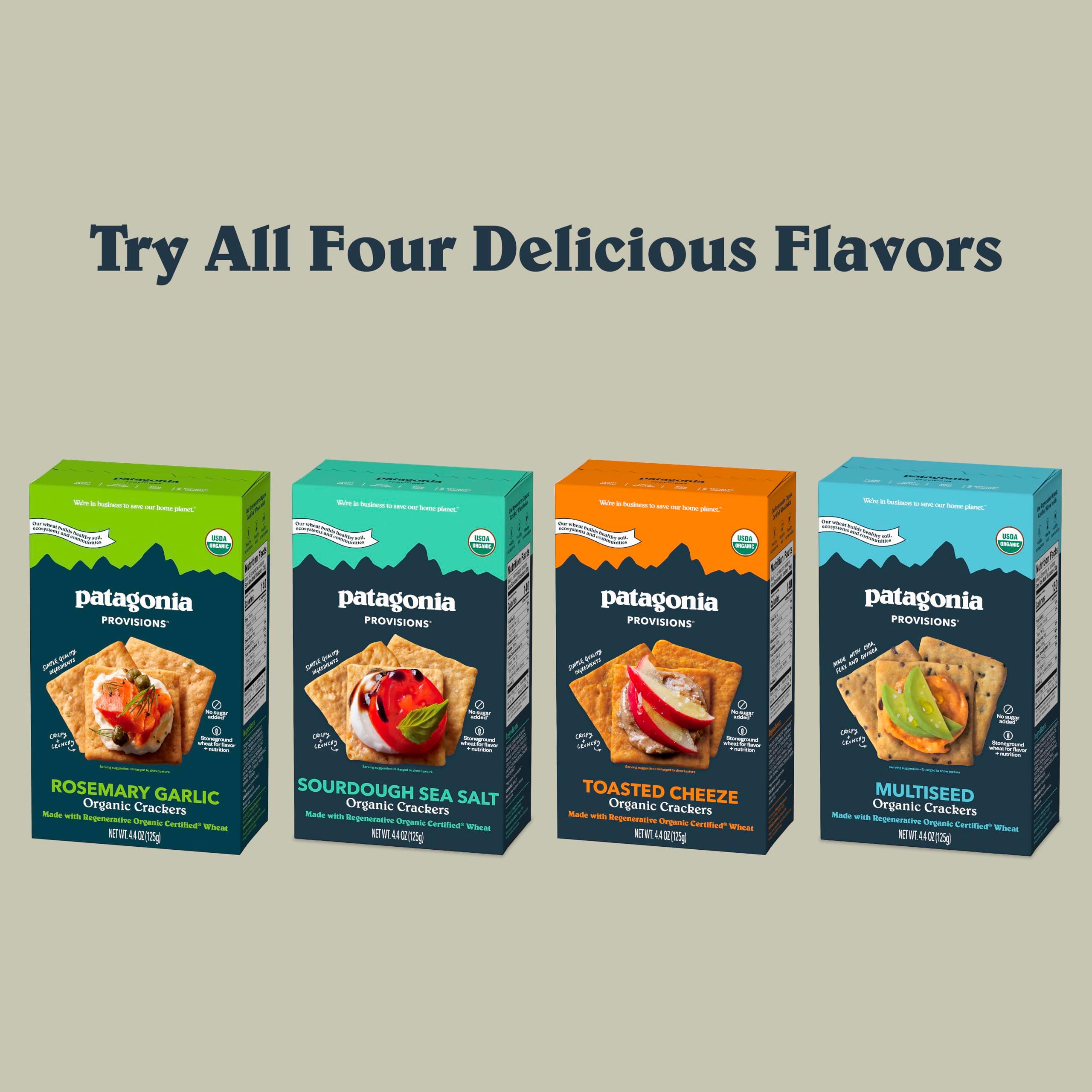 Patagonia Provisions Organic Sourdough Sea Salt Crackers – 3g Plant Protein Per Serving – Made with Wheat Flour & Sea Salt – Non-GMO, No Added Sugar - Crispy & Crunchy - Image 8