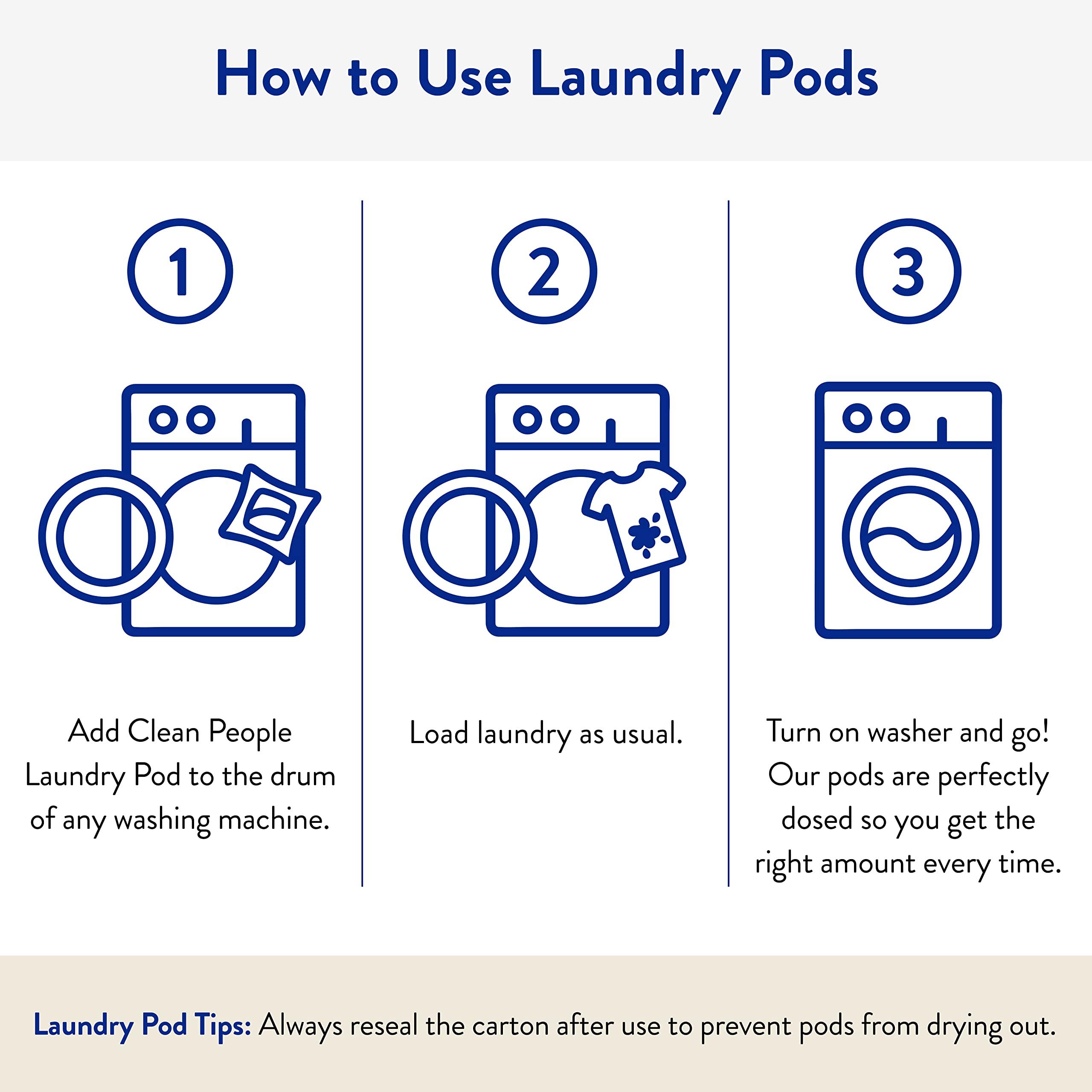 The Clean People Laundry Detergent Pods - Hypoallergenic Laundry Pods - Ultra Concentrated, Recyclable Packaging, Stain Fighting - Fresh Scent, 192 Pack - Image 4